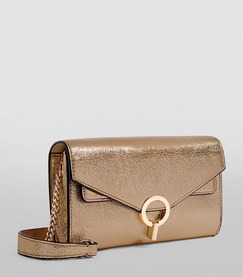 Leather Yza Shoulder Bag GOLD Image 3