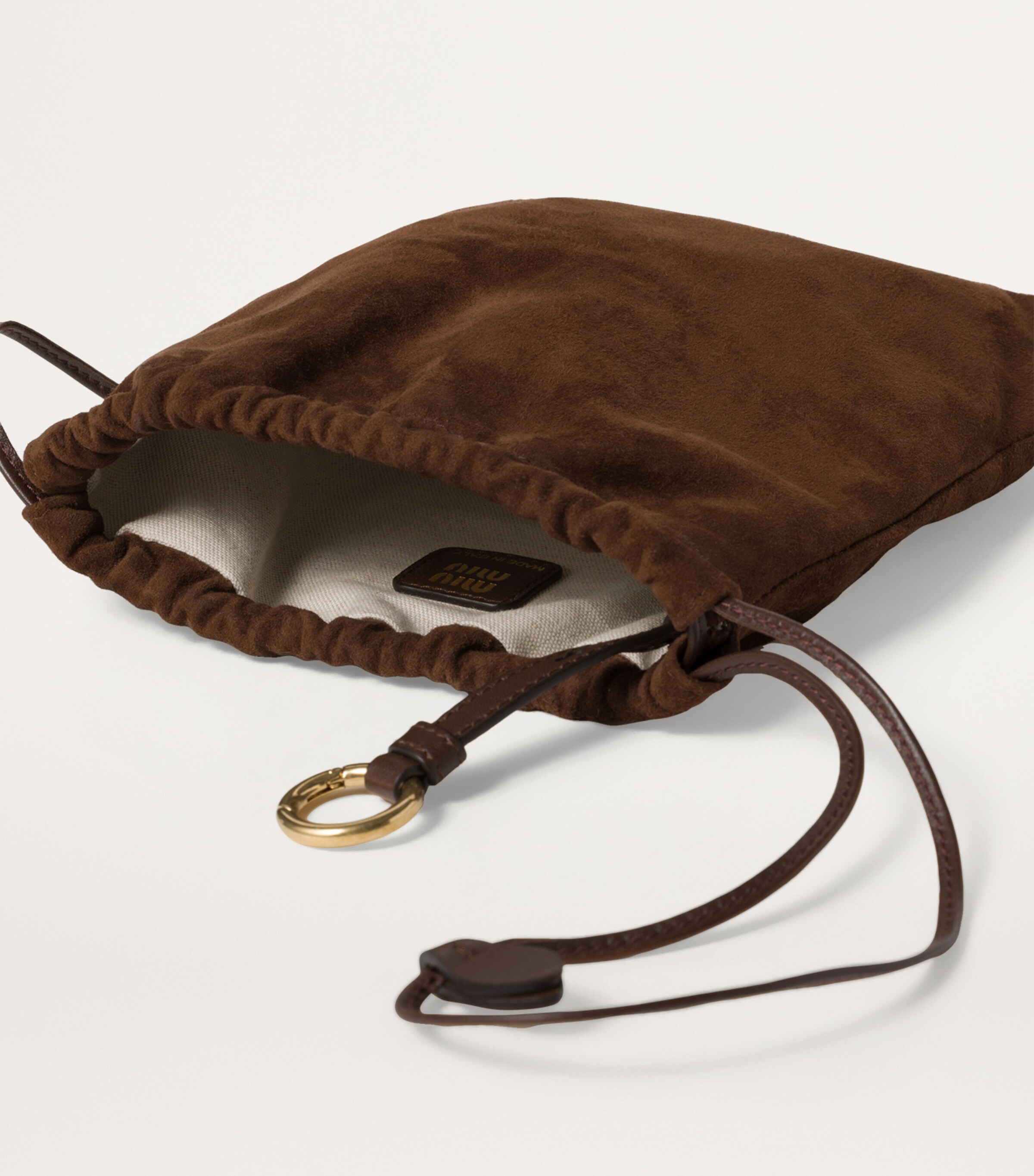 Suede Drawstring Pouch F0324 Image 4