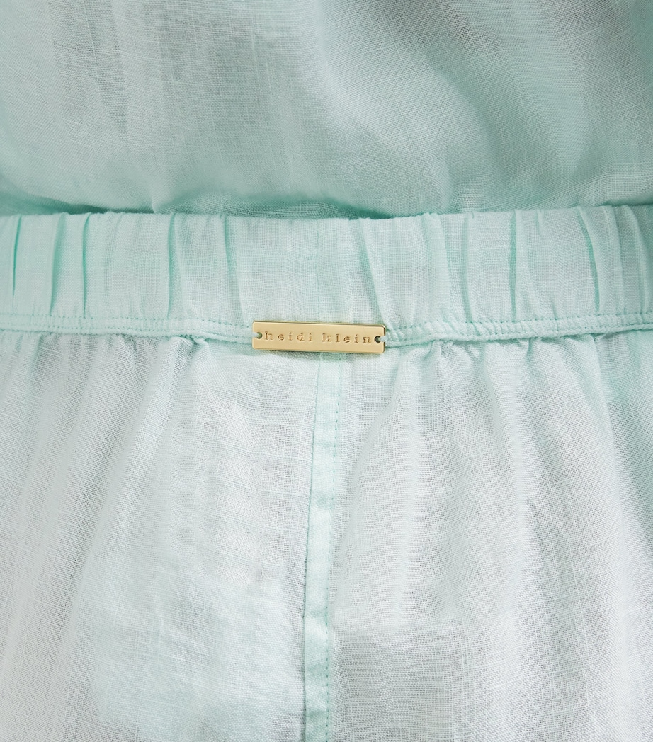 Linen Drawstring Corfu Shorts MNT-MNT/LINEN Image 5