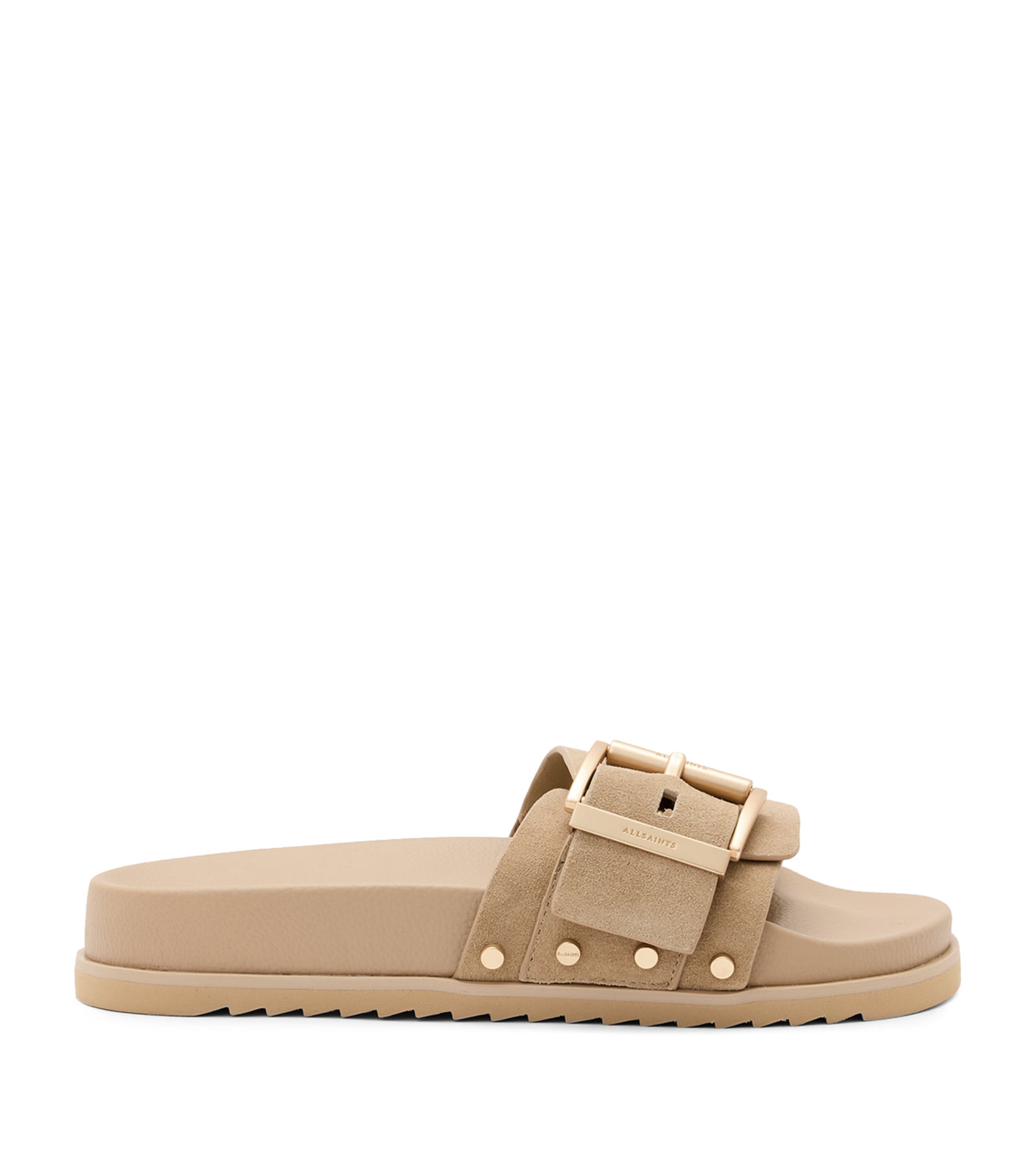 Allsaints Ellie Stud Slide Sandal In Brown