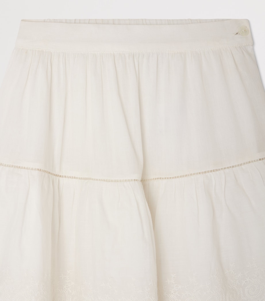Bonpoint Cotton Lavona Maxi Skirt (10-14 Years) Upb Blanc Lait Image 3