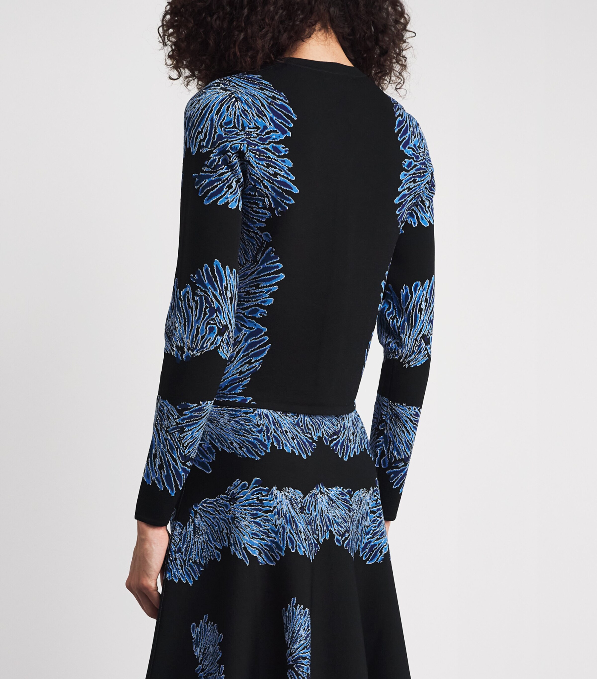 Ulla Johnson Womens Jacquard Carina Cardigan Ocean Image 5
