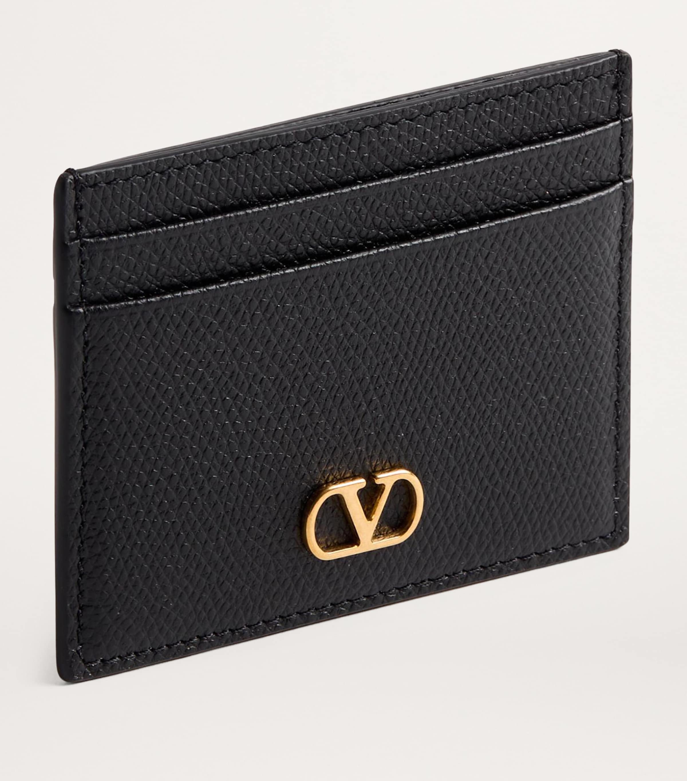 【関税&送料込】Valentino Garavani Black Leather Vlogo Card Valentino Garavani Leather VLogo Card Holder | Harrods US
