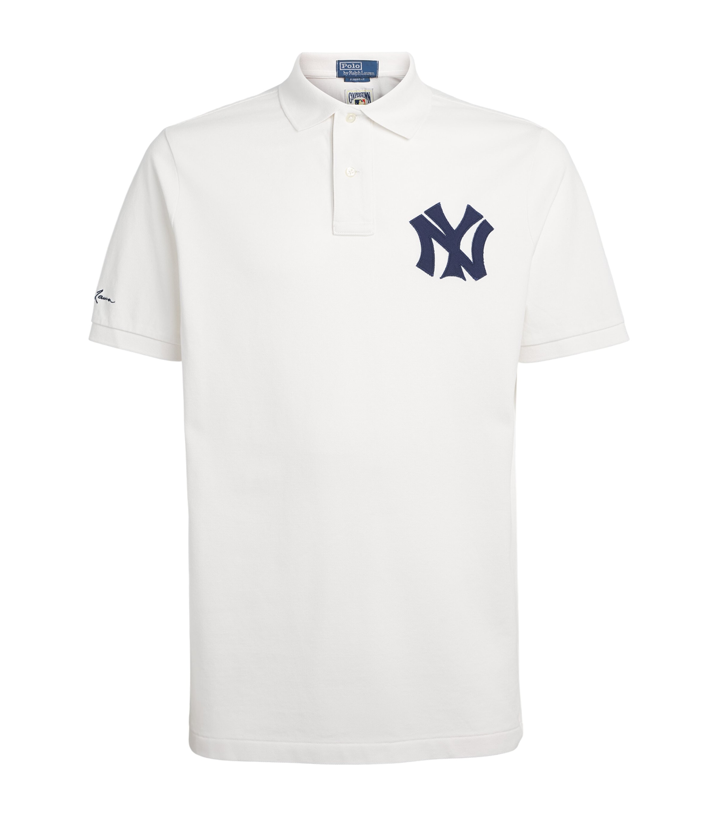 Polo Ralph Lauren Mens x Yankees Cotton Polo Shirt Deckwash White Image 1