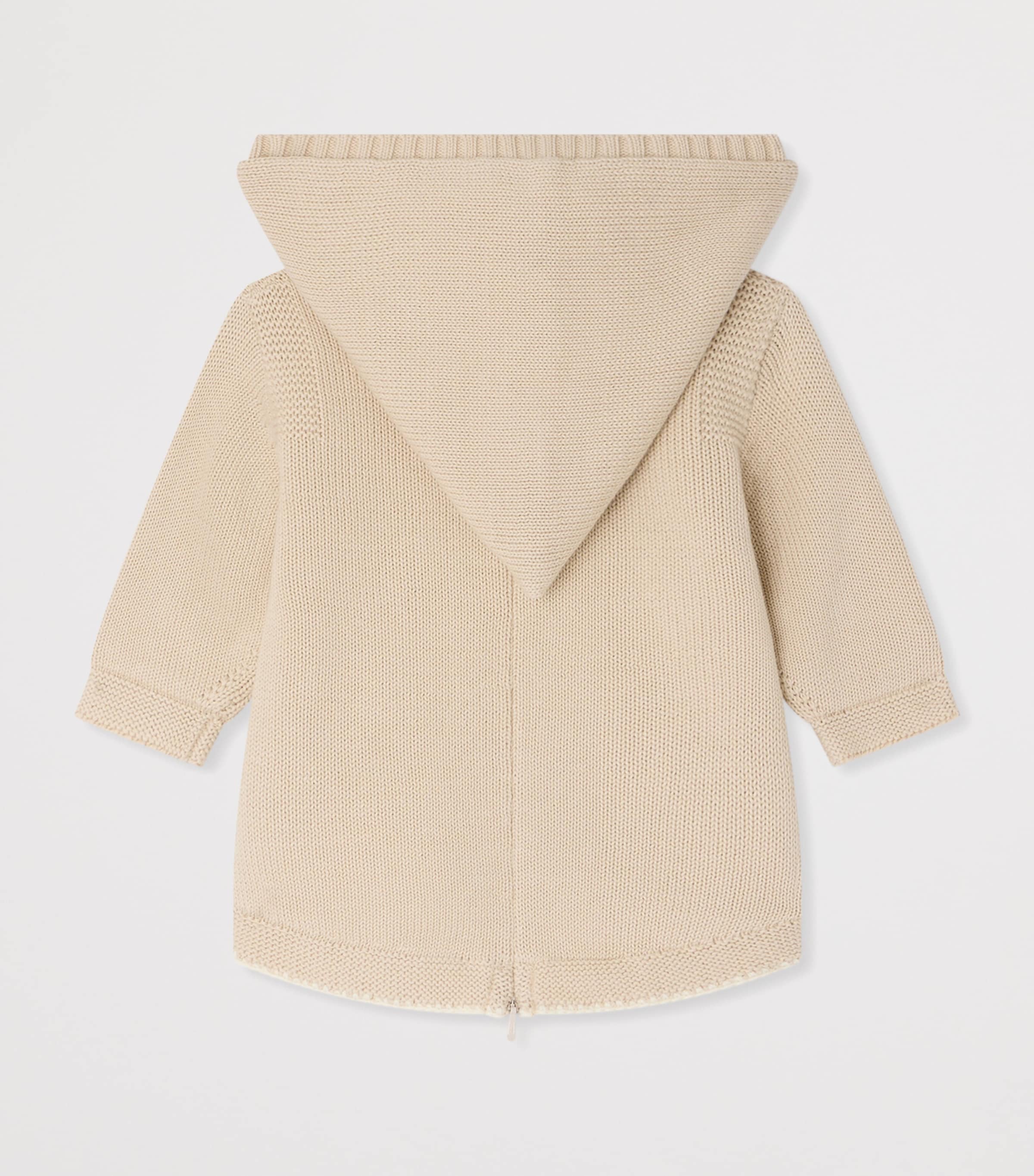 Cotton Longline Hoodie (1-18 Months) BEIGE Image 2