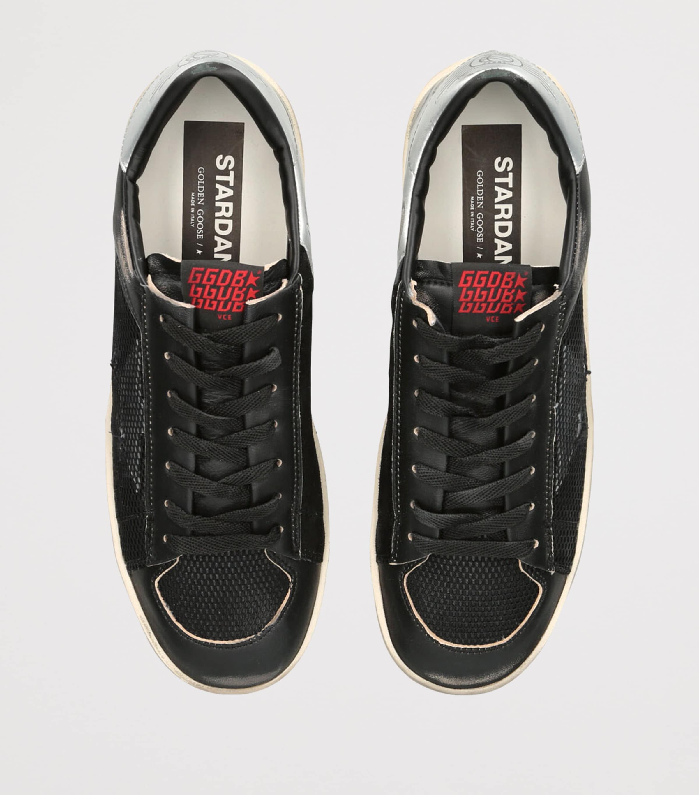 【GOLDEN 】Star Dan Black Tap Sneakers/全国送料込み Golden Goose Black Stardan Mid-Top Sneakers Golden Goose