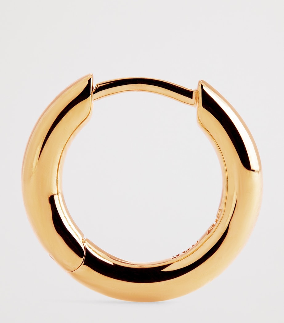Small Gold-Plated Sterling Silver Hoop Earrings GOLD Image 4