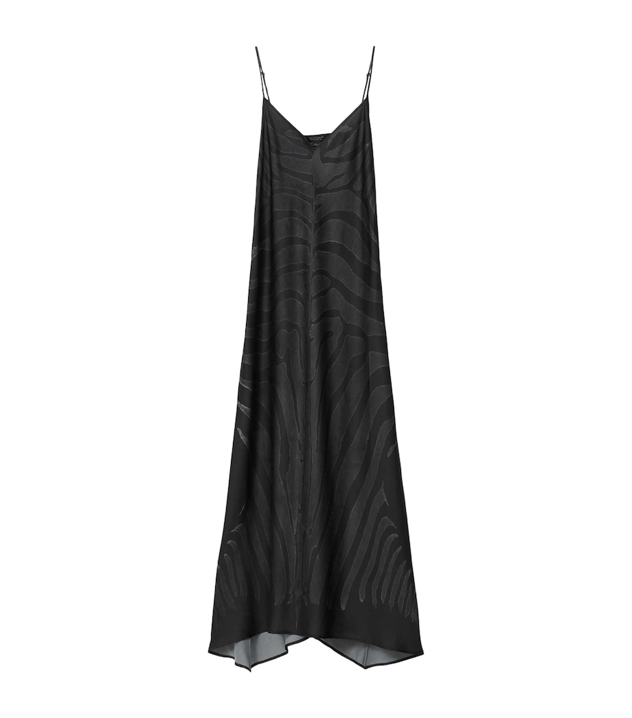 AllSaints Gold Leona V-Neck Maxi Slip Dress | Harrods US AllSaints Gold Leona V-Neck Maxi Slip Dress | Harrods US