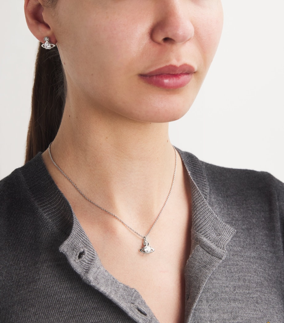 Embellished Reina Stud Earrings SS22-PLATINUM CZ Image 5