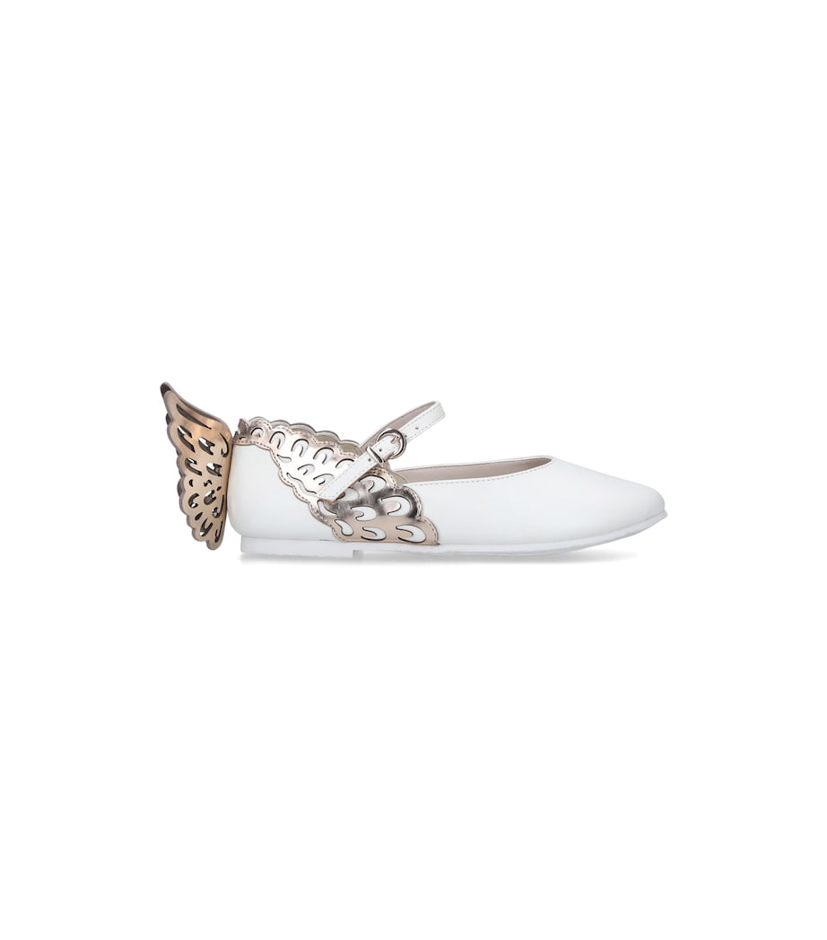 Leather Evangeline Flats WHITE Image 3