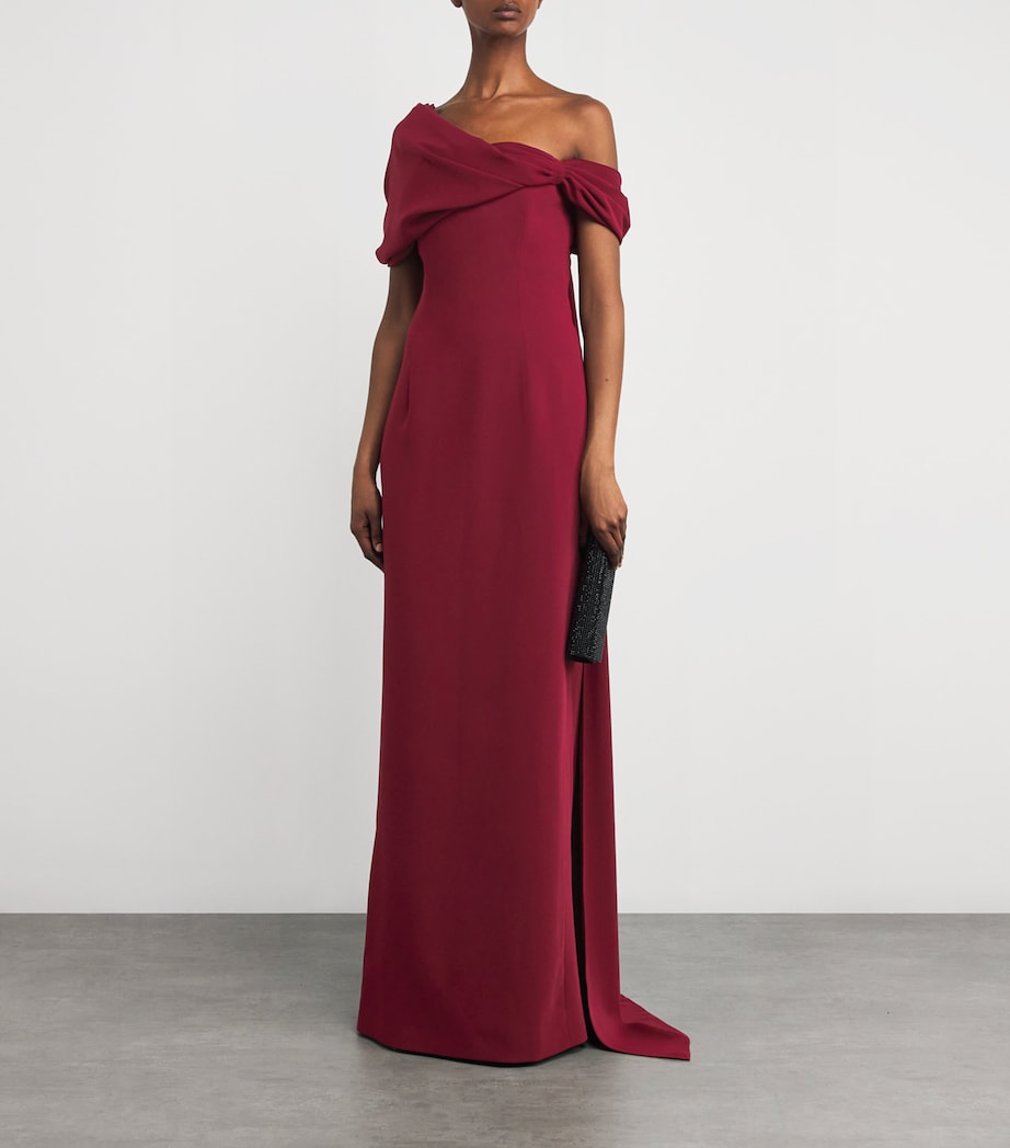 Asymmetric Mallow Gown RED Image 2