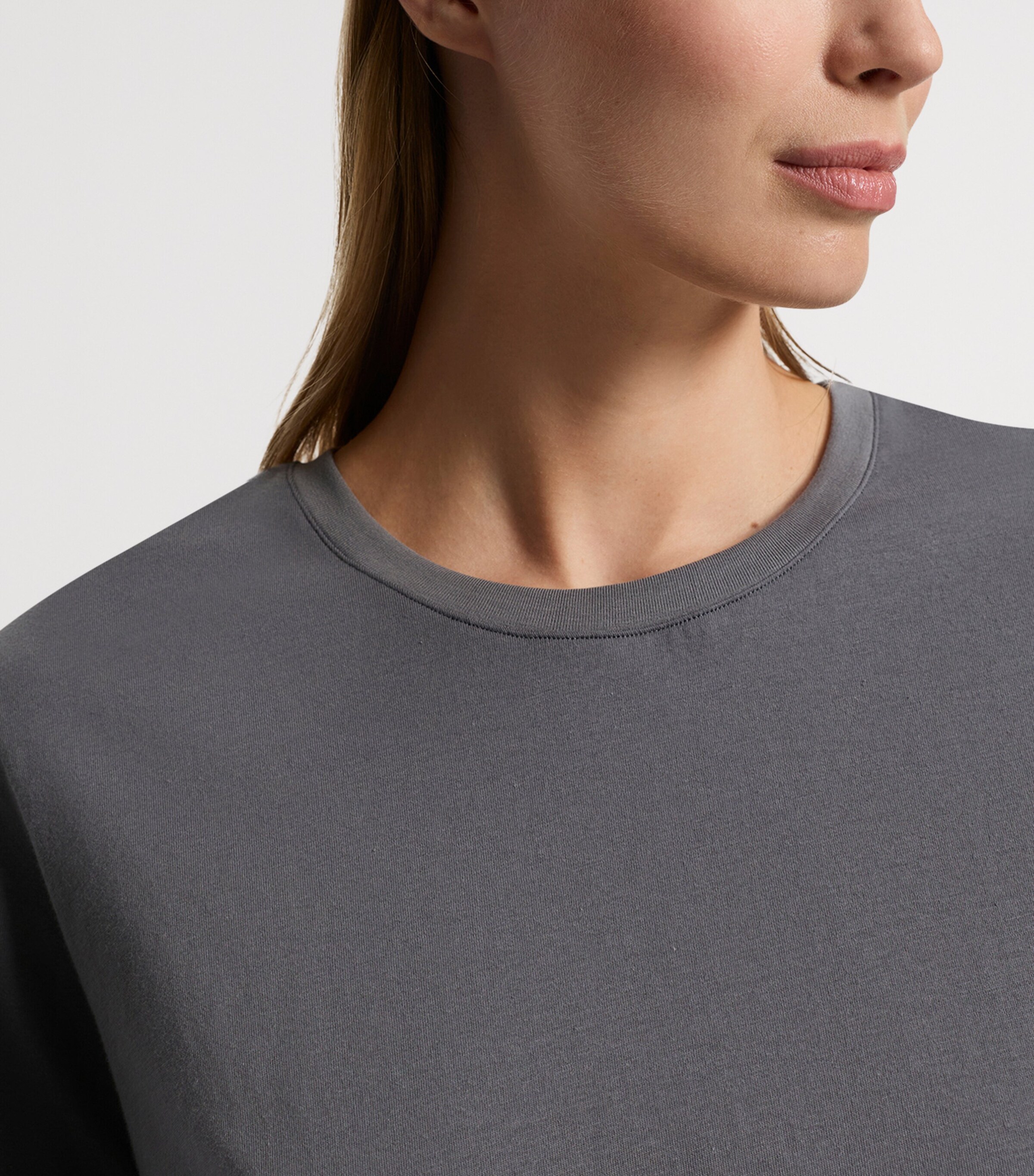 Hanro Womens Organic Cotton Natural T-Shirt Mercury Image 6