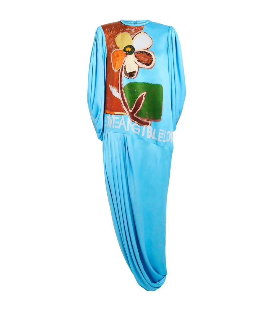 ALEMAIS Womens Silk Lenny Gown Azure Image 1