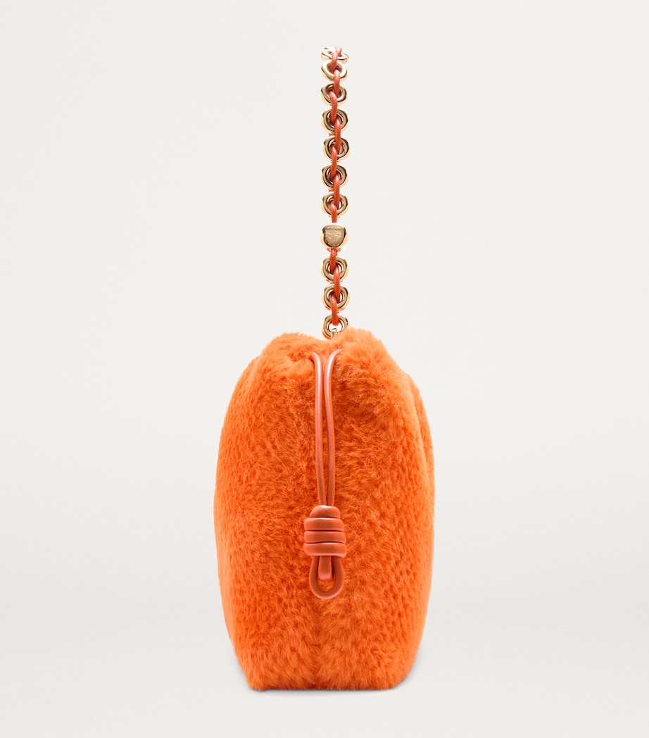 LOEWE Large Fluffy Flamenco Clutch Bag Vivid Orange Image 5
