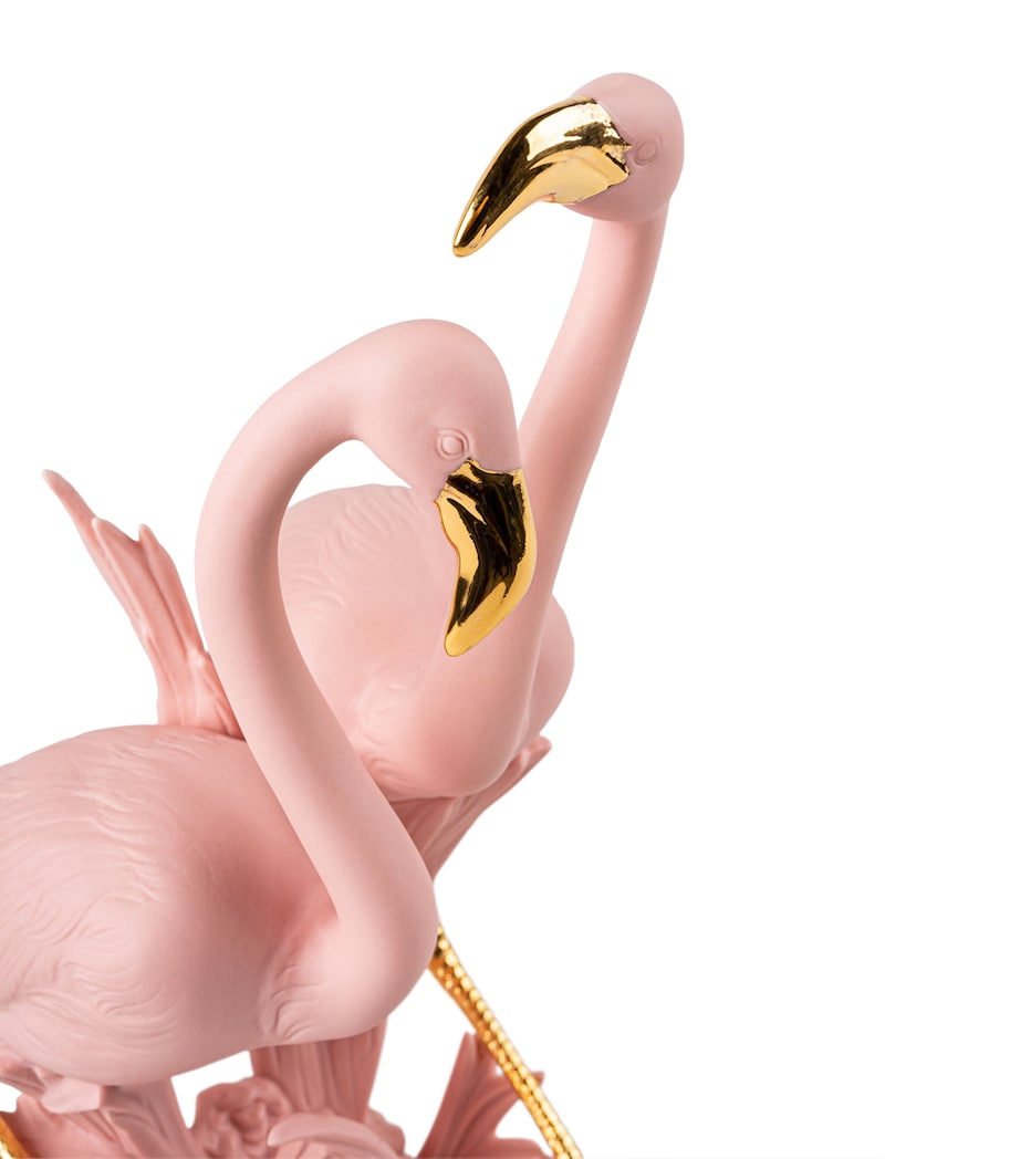 The Flamingos Sculpture PINK & GOLD Image 2