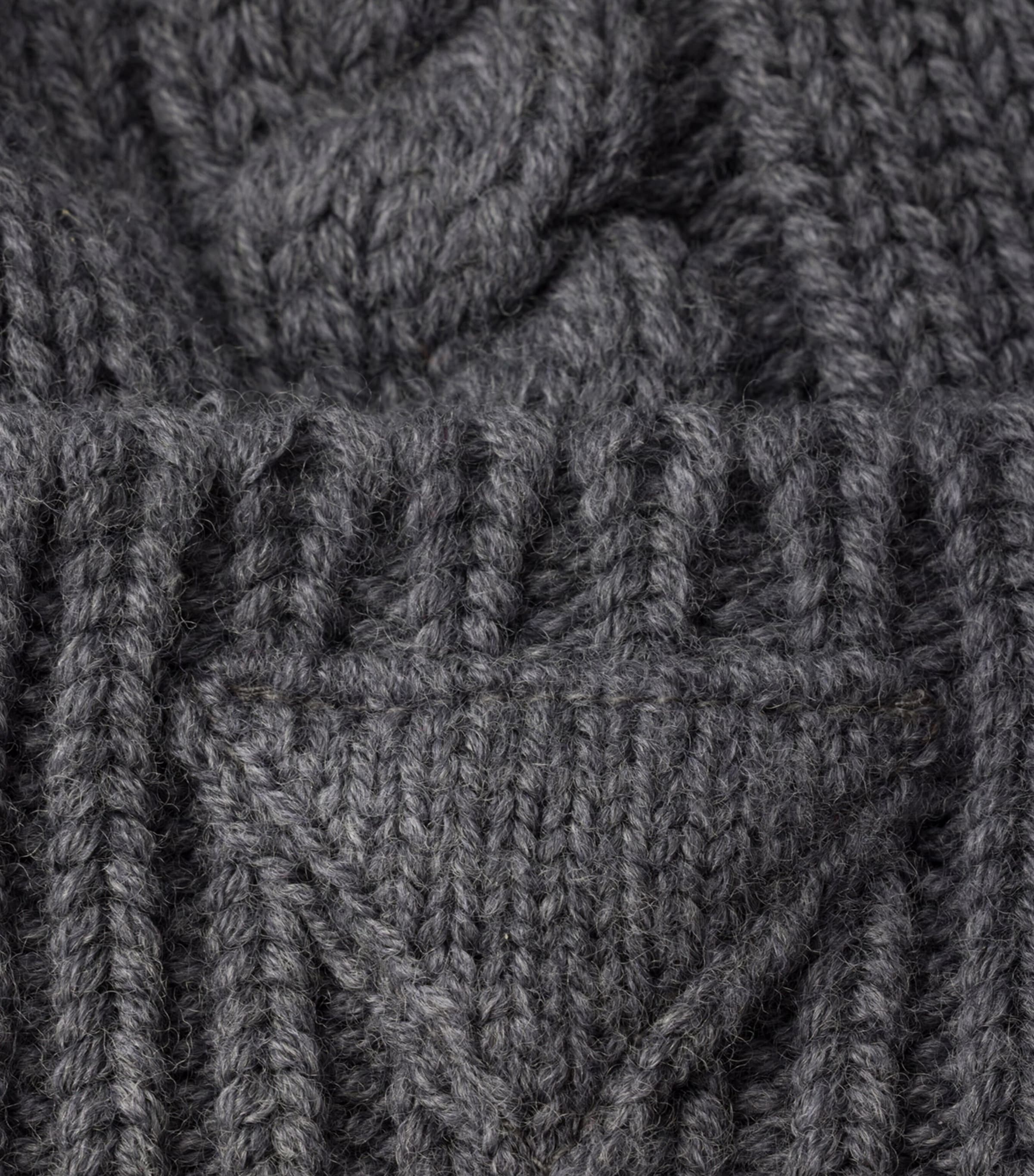 Prada Virgin Wool Triangle Beanie Grey Image 2
