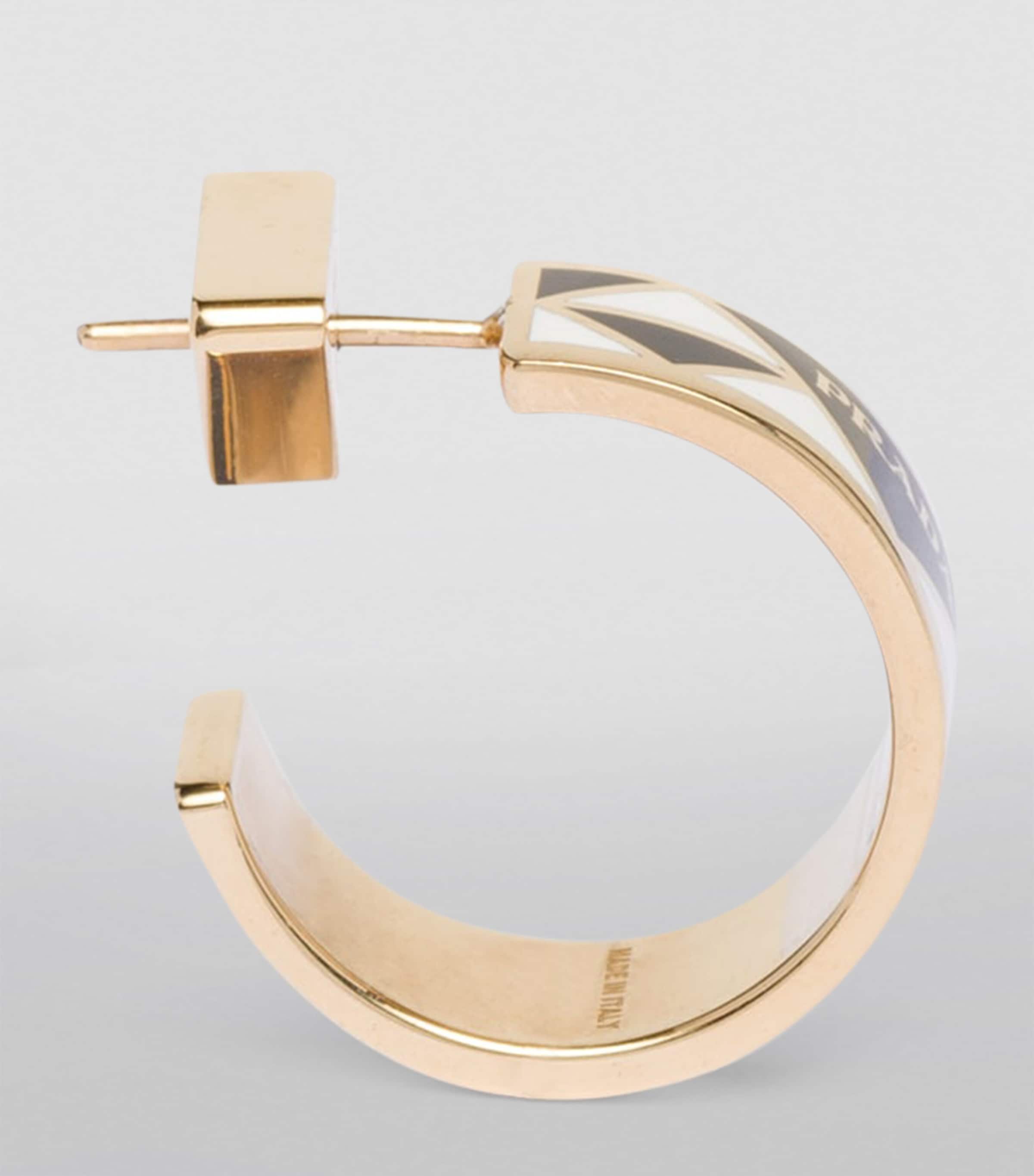 Enamel Triangle Hoop Earrings F0TTY Image 2