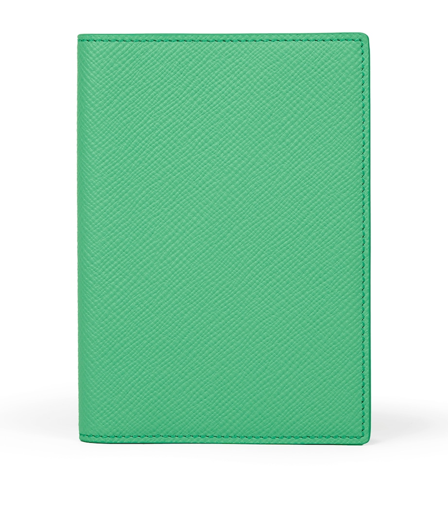 Smythson Leather Panama Passport Cover Shamrock Image 1