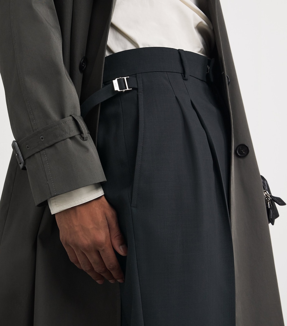 Virgin Wool Wide-Leg Trousers 020 - ANTHRACITE Image 6