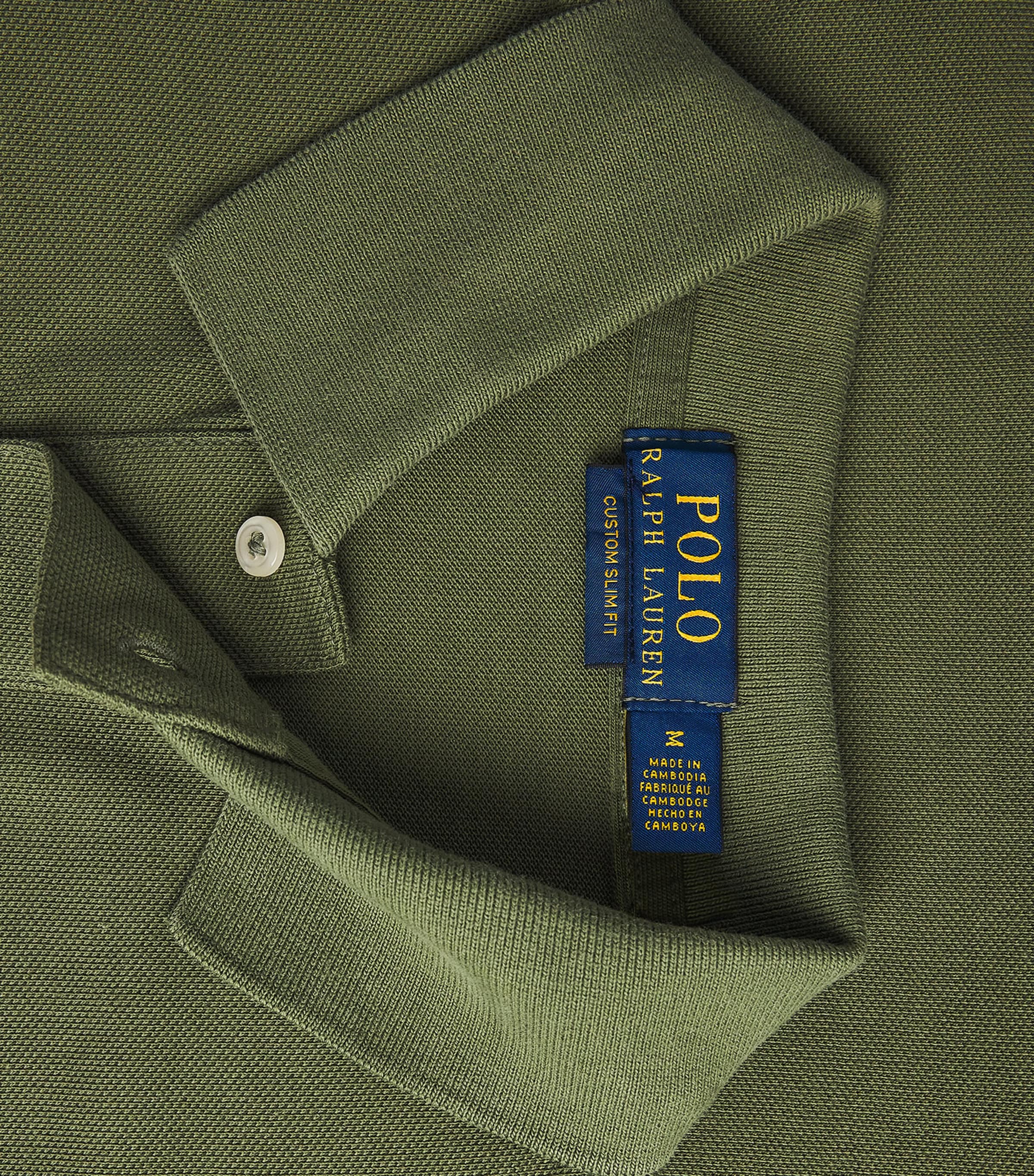 Cotton Mesh Custom-Fit Polo Shirt SUPPLY OLIVE Image 5