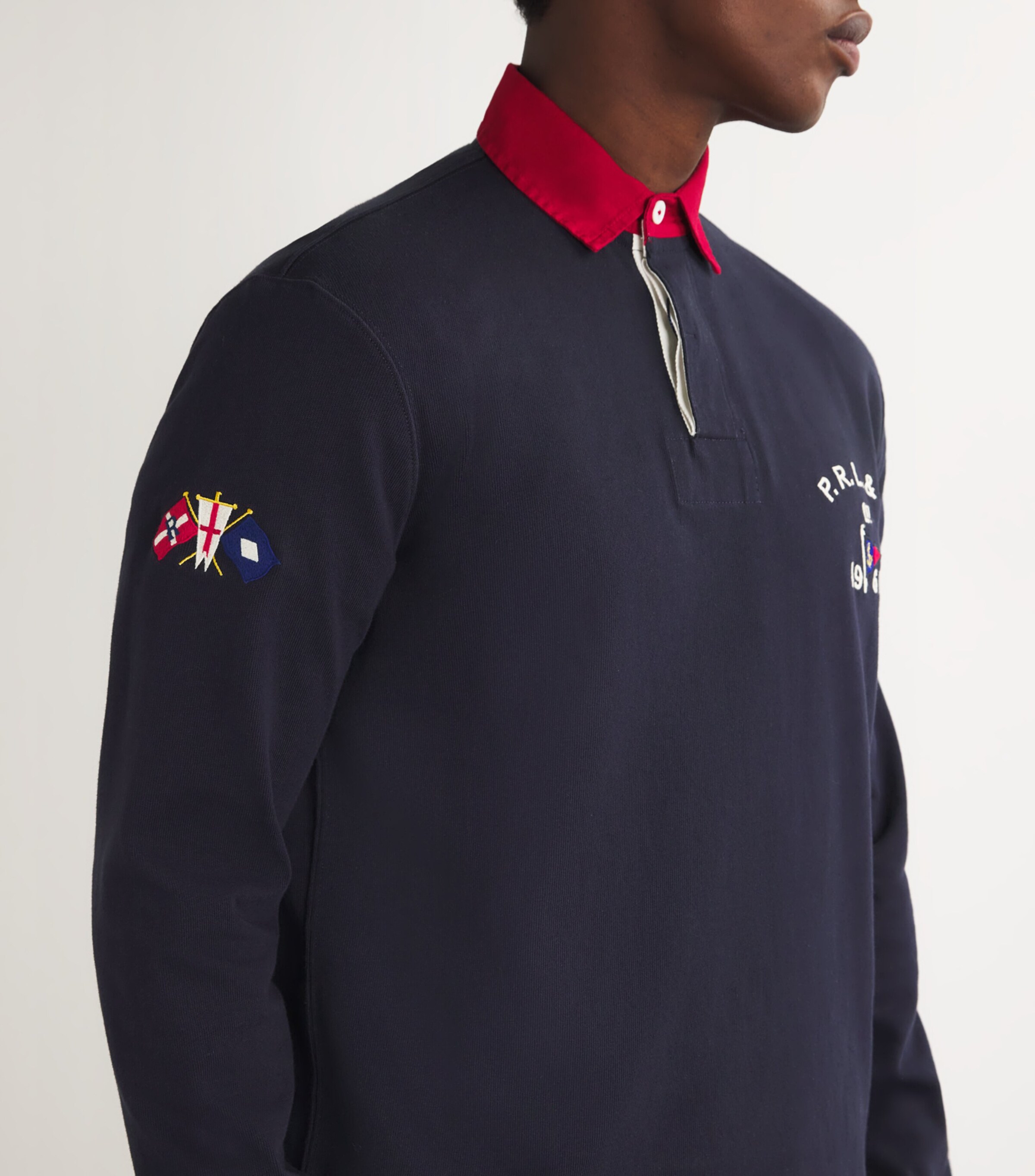 Polo Ralph Lauren Mens Cotton Logo Rugby Shirt Navy Image 6