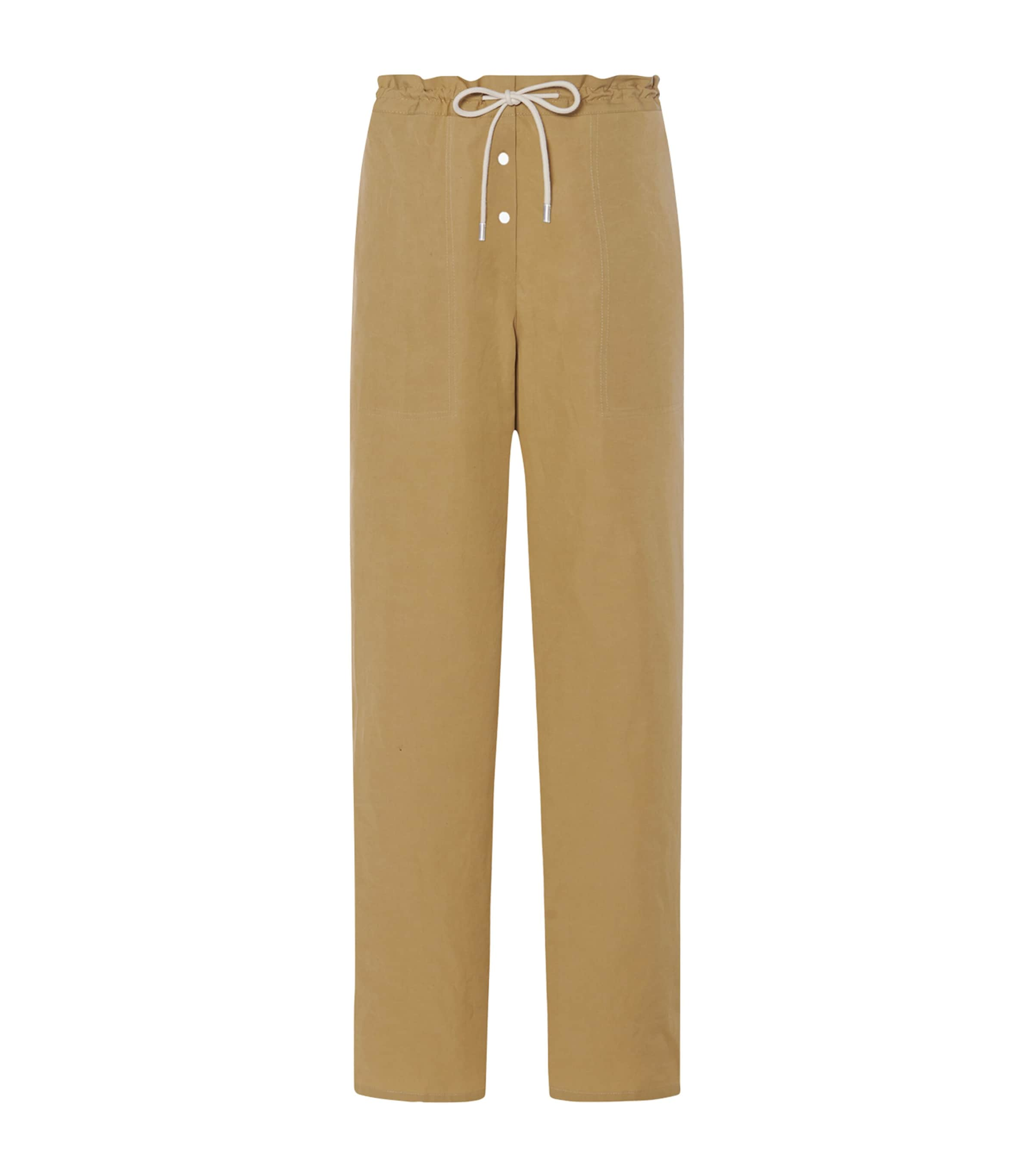 Shop The Row Bonnette Cotton Trousers In Brown