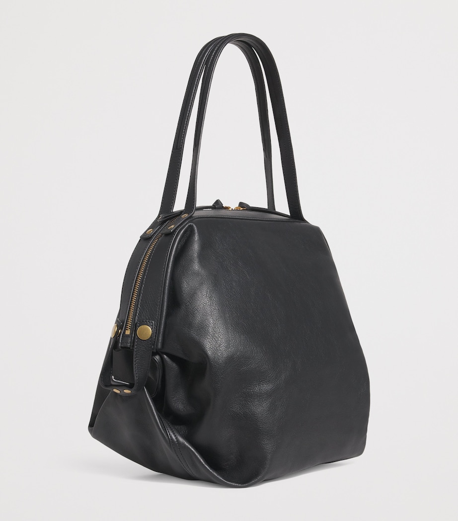 Large Leather Mara Holdall N401 BLACK Image 3