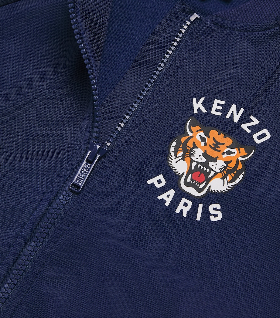 Tiger Zip-Up Bomber Jacket (6-14 Years) 84NMEDIEVAL BLUE Image 3