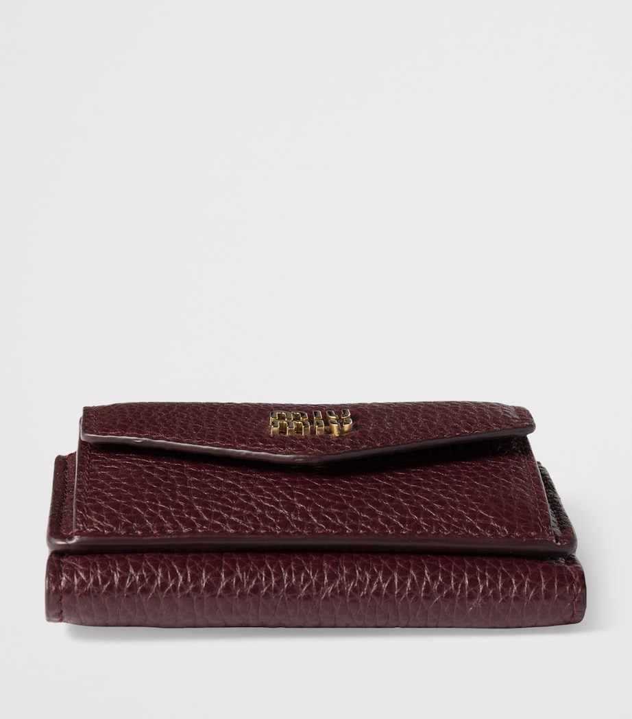 Small Leather Trifold Wallet F0007 Image 4