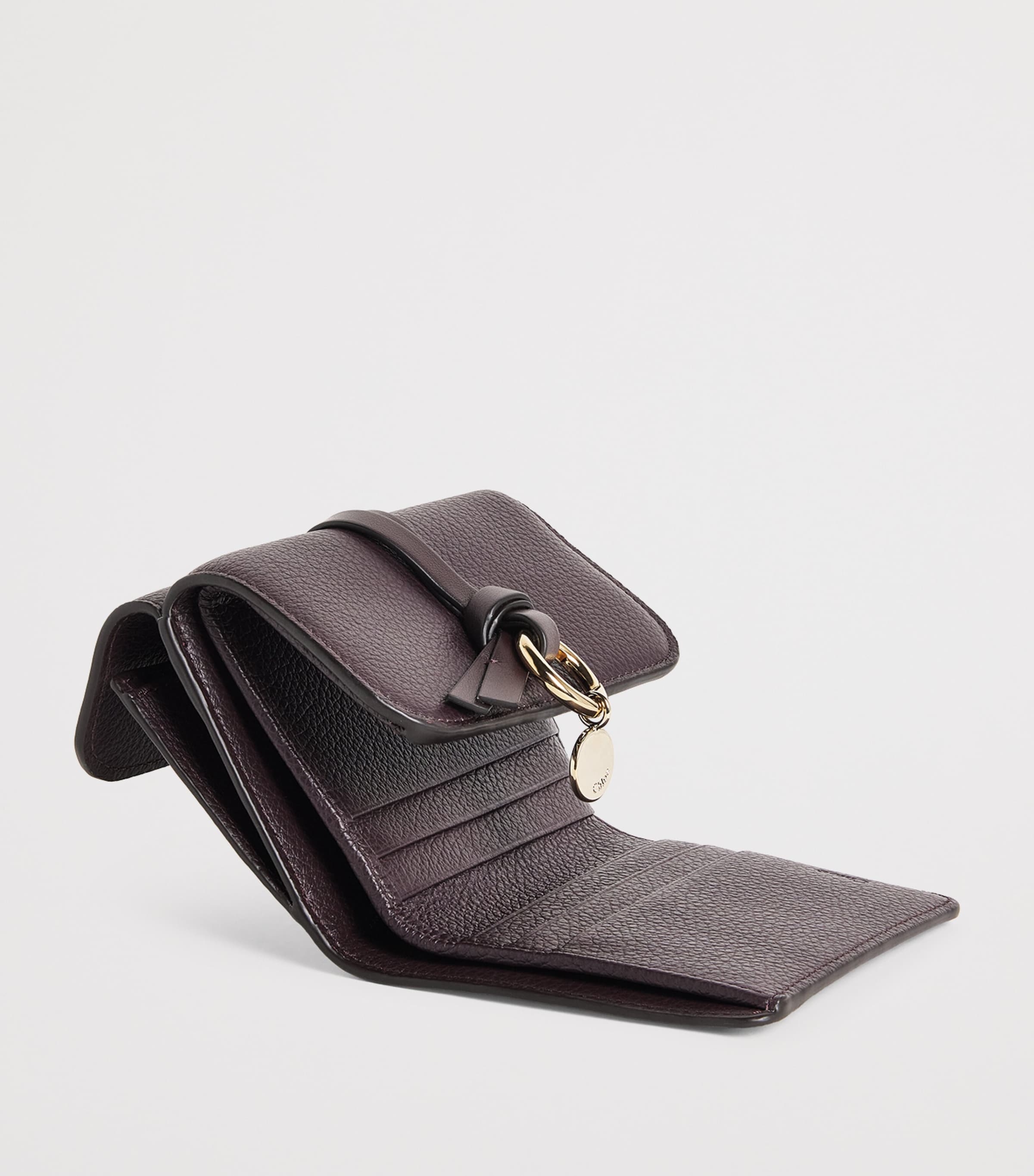 Chloé Small Leather Alphabet Trifold Wallet Perfect Plum Image 3