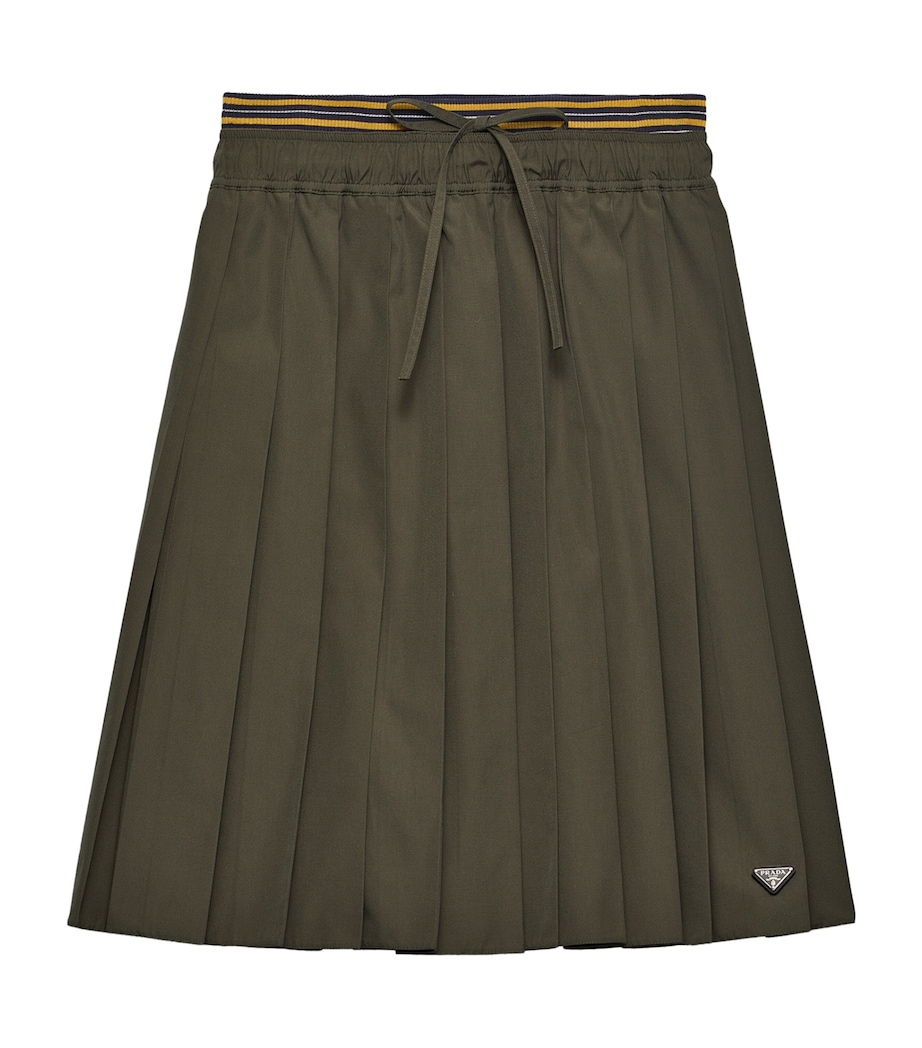 Prada Womens Pleated Midi Skirt Image 1