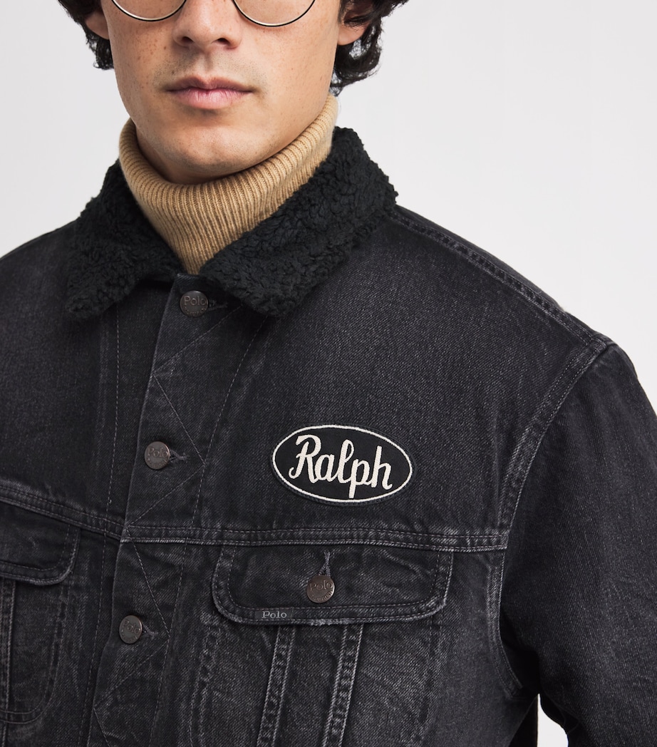 Logo Trucker Denim Jacket BLACK Image 6