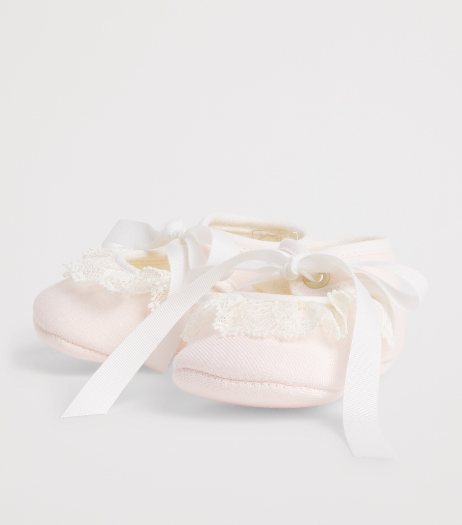 Paz Rodriguez Lace-Trim Ballet Flats Light Pink Image 2