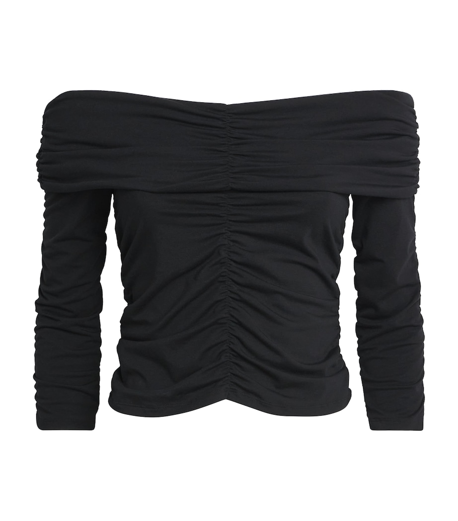 PAIGE Womens Off-The-Shoulder Naya Top Black Image 1