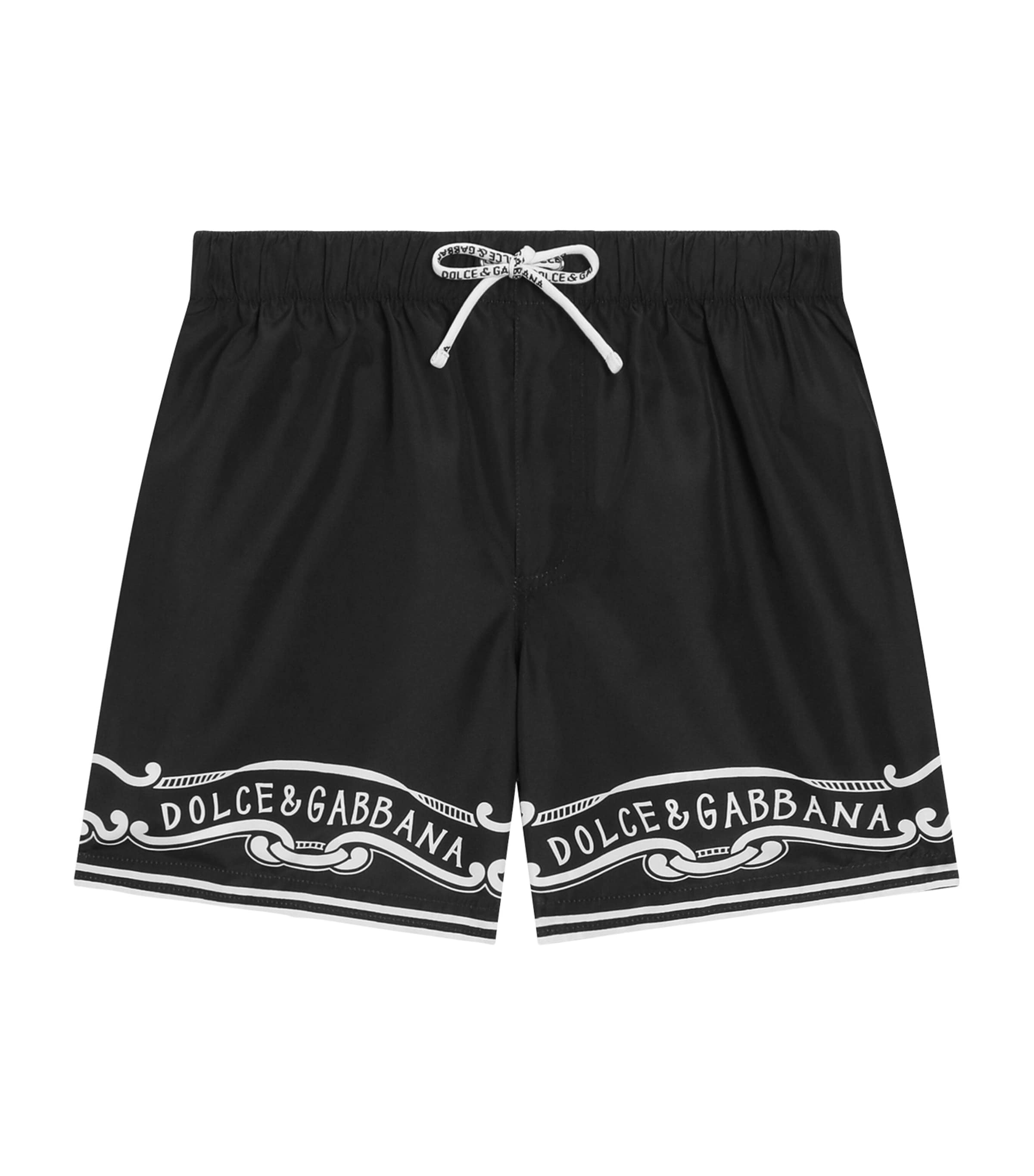 DOLCE & GABBANA LOGO BANDANA PRINT SWIM SHORTS