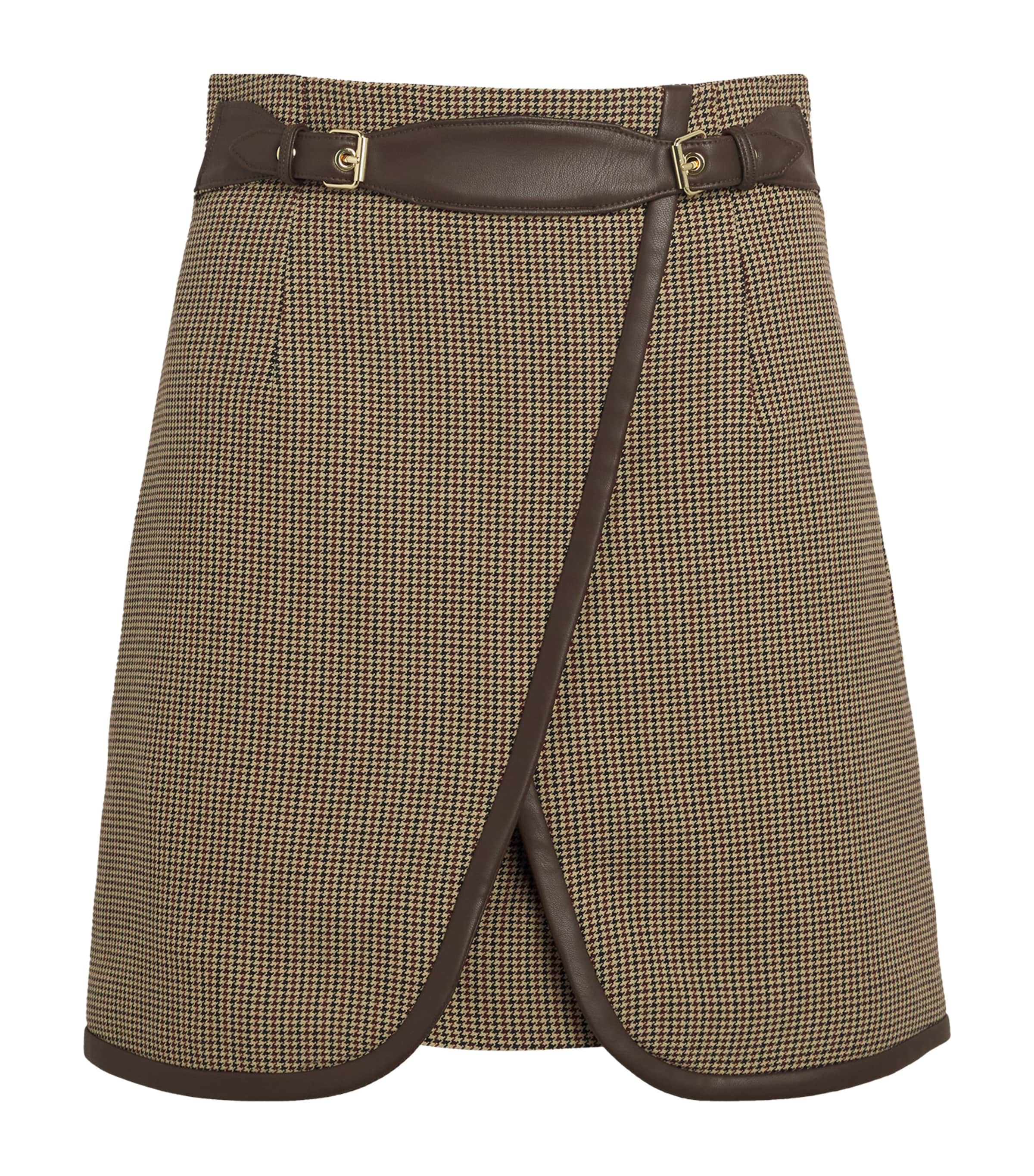 Claudie Pierlot Check Belted Mini Skirt In Multi