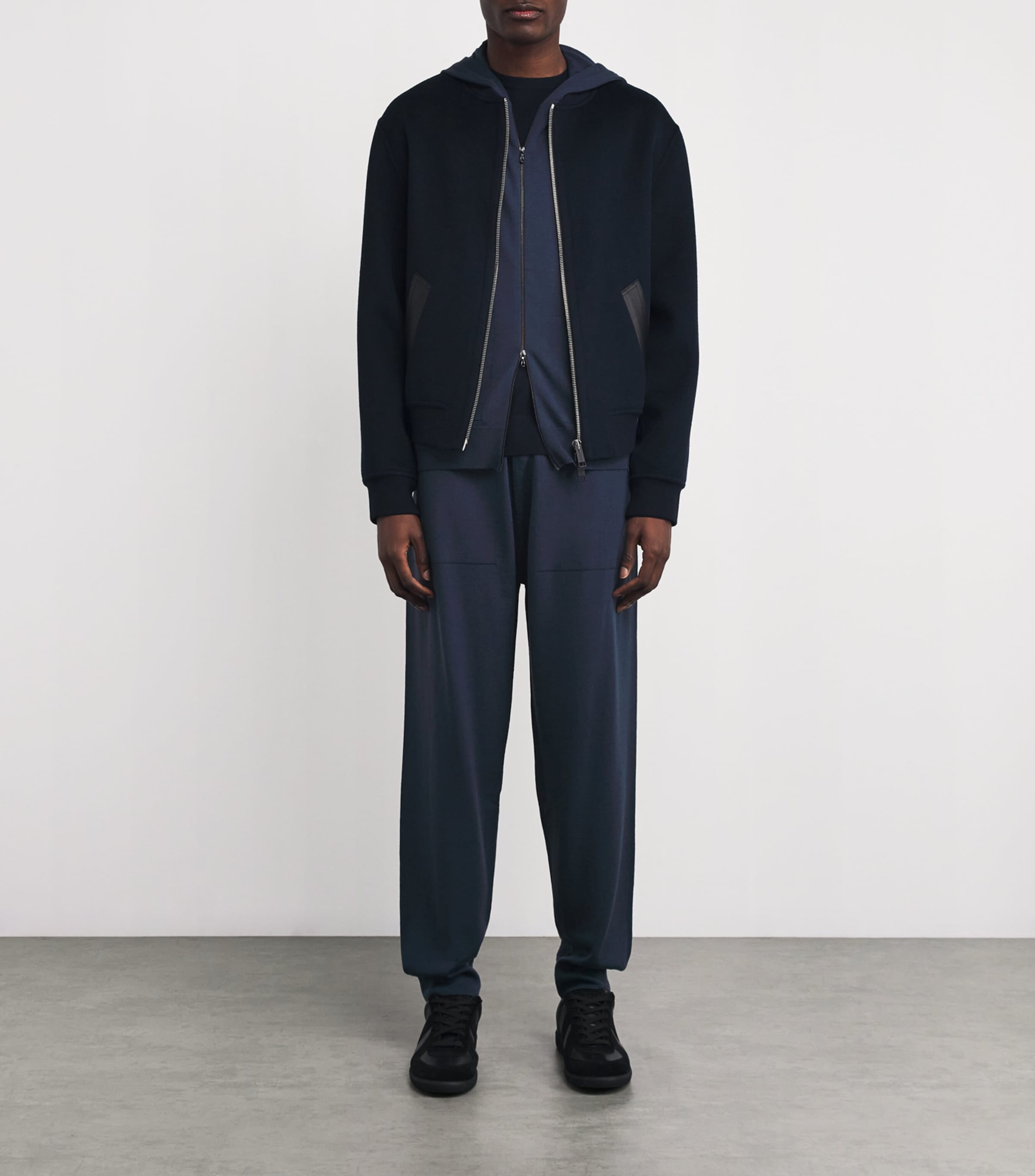 Merino Wool Drawstring Sweatpants SMOKE BLUE Image 2