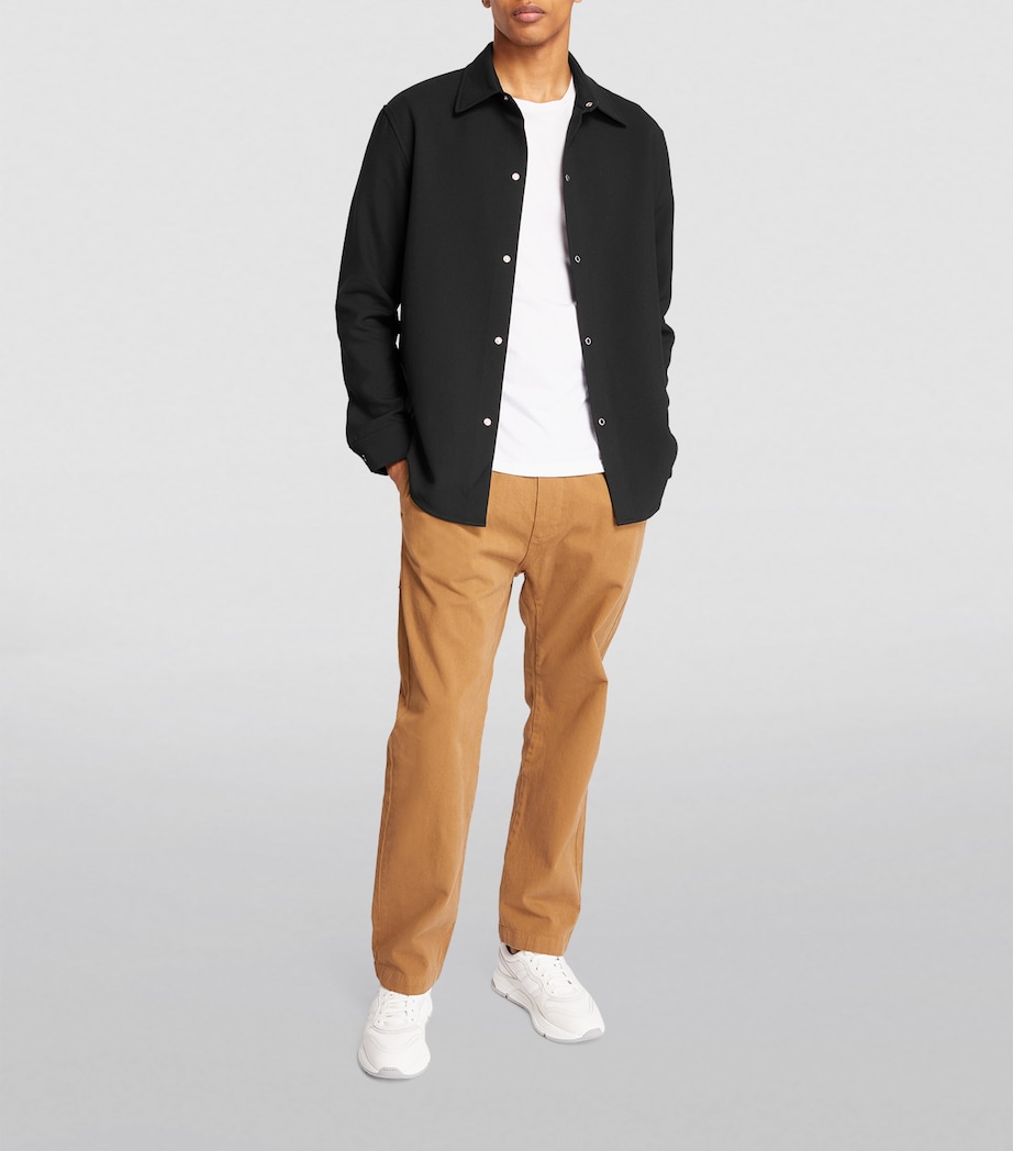 Long-Sleeve Press-Stud Shirt BLACK Image 2