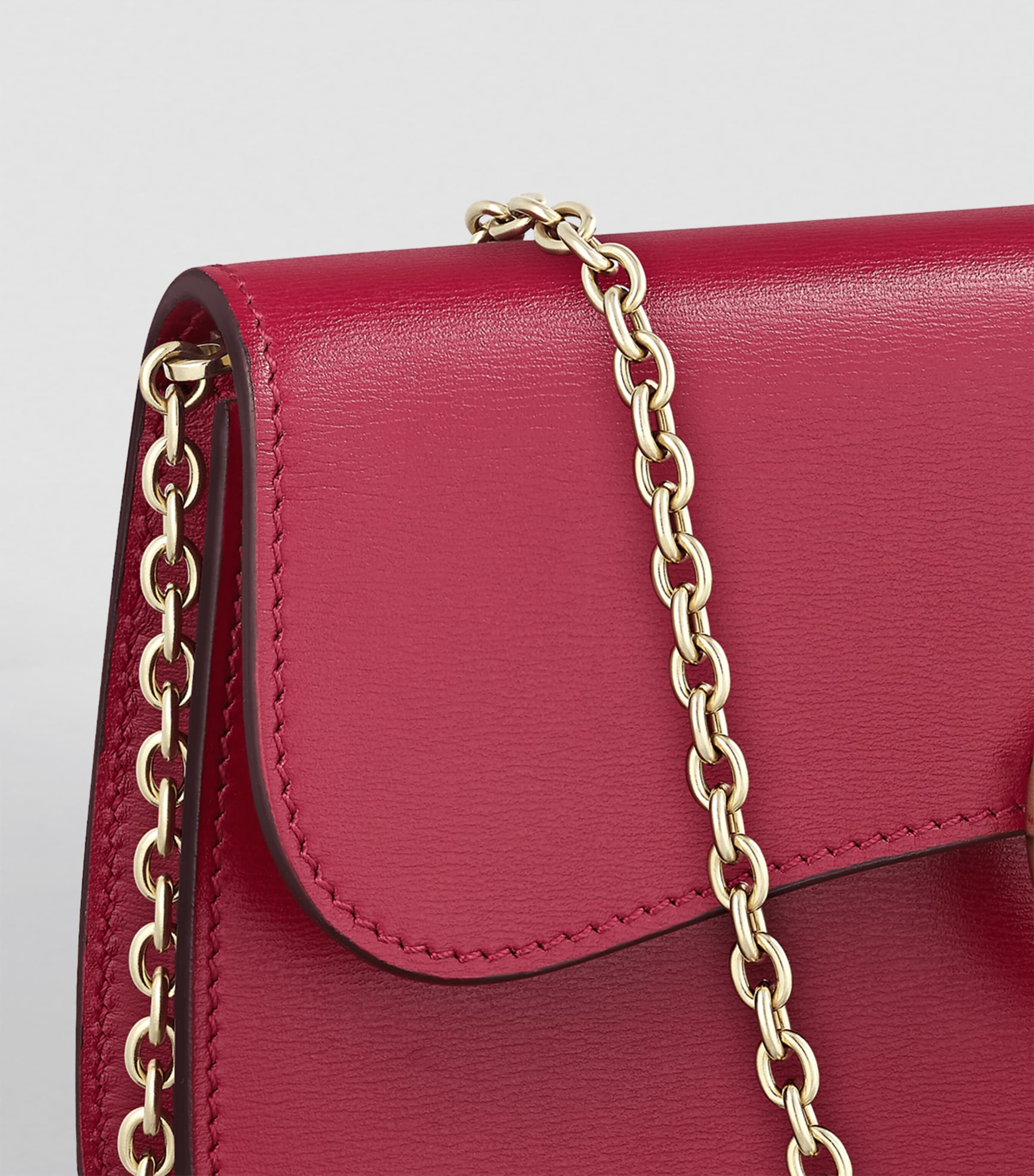 Mini Leather Panthère de Cartier Cross-Body Bag RED Image 4