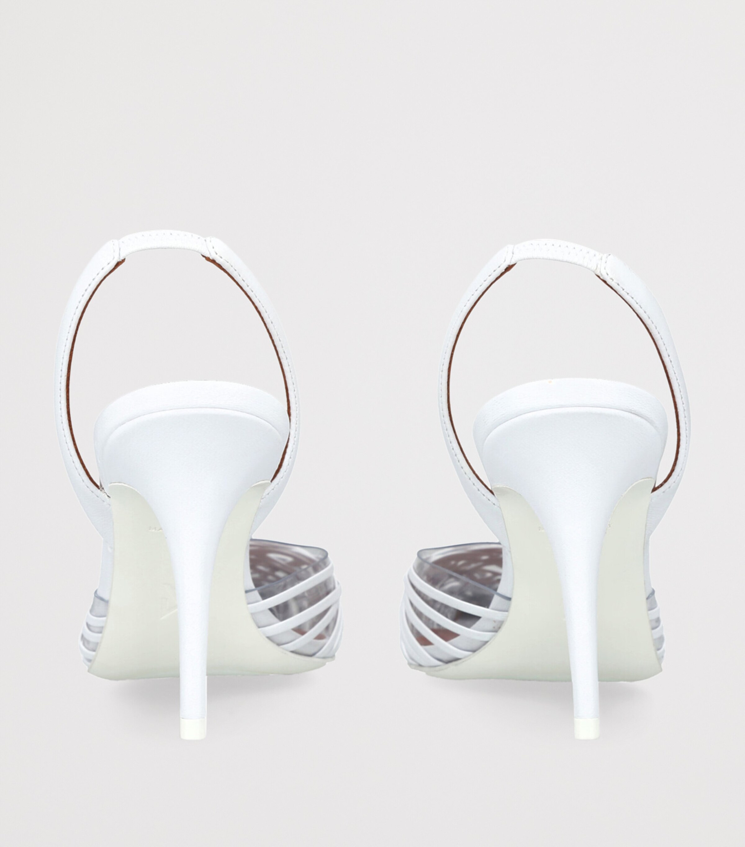 Leather Lori Slingback Pumps 90 WHITE Image 2