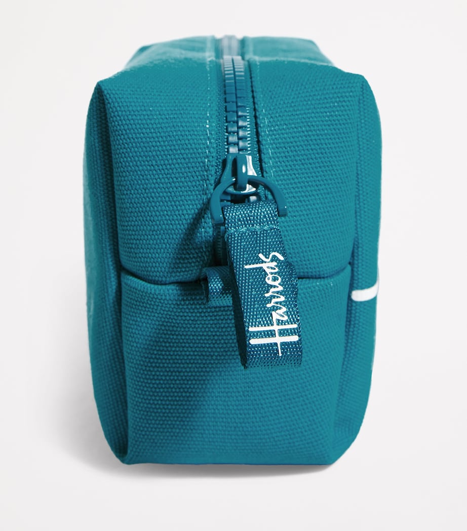Cotton Logo Cosmetics Bag TEAL Image 4