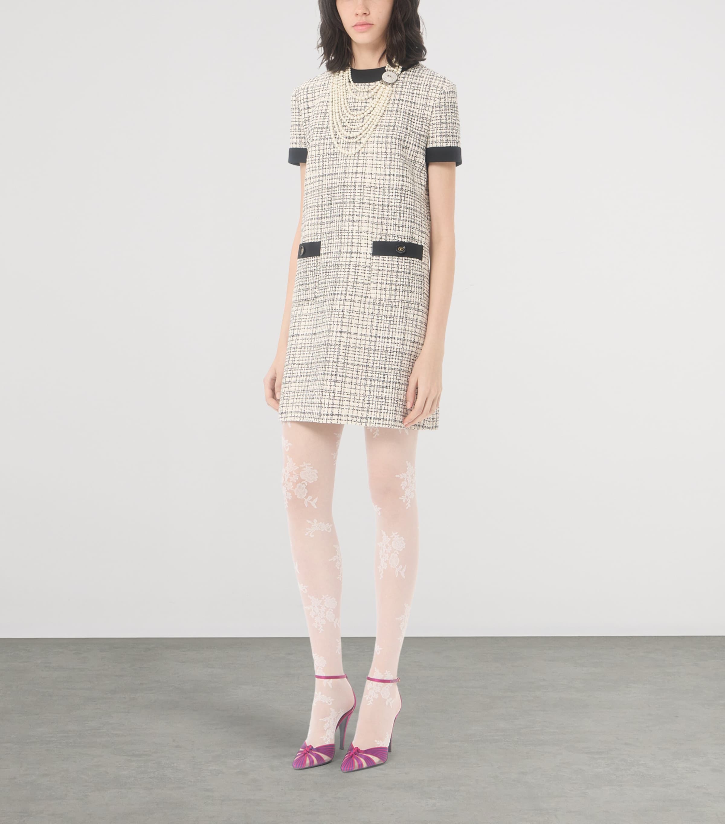 Valentino Womens Tweed Mini Dress Image 2