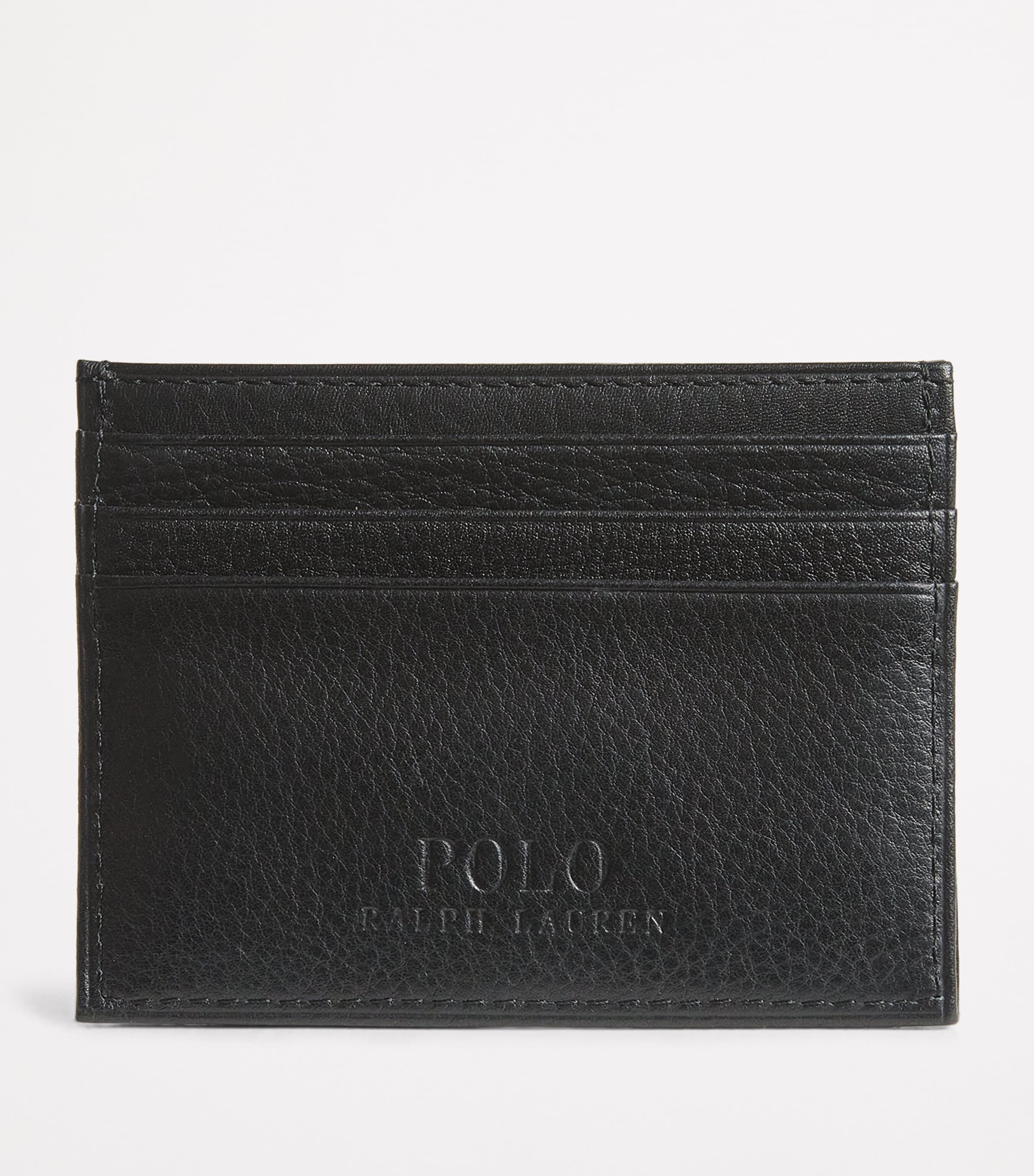 Polo Ralph Lauren Leather Logo Card Holder Black Image 3