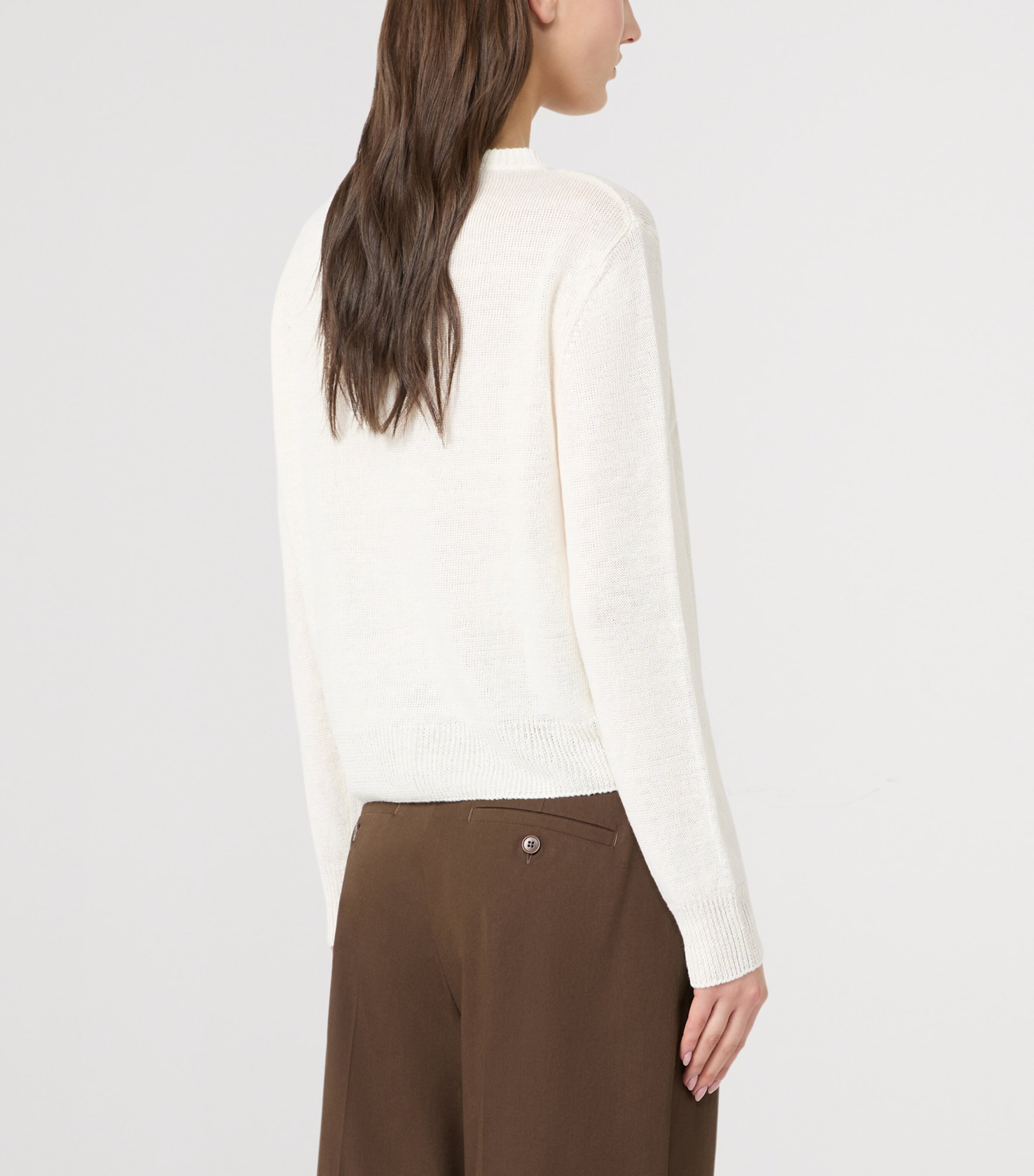 Linen Cardigan ECRU Image 3