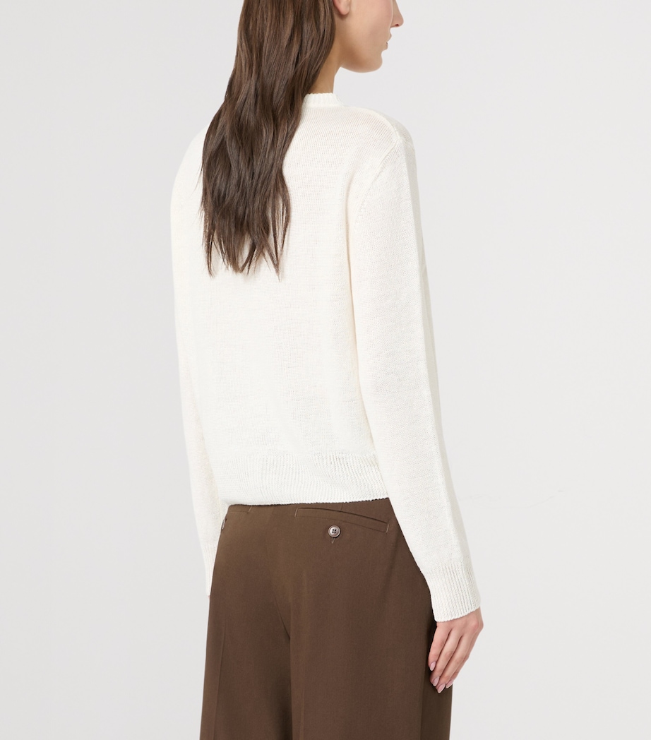 Linen Cardigan ECRU Image 3