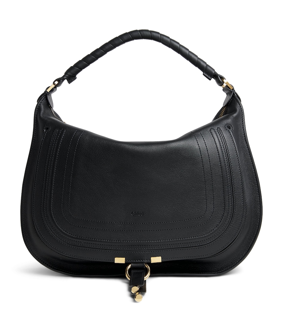 Calfskin Marcie Shoulder Bag BLACK Image 1