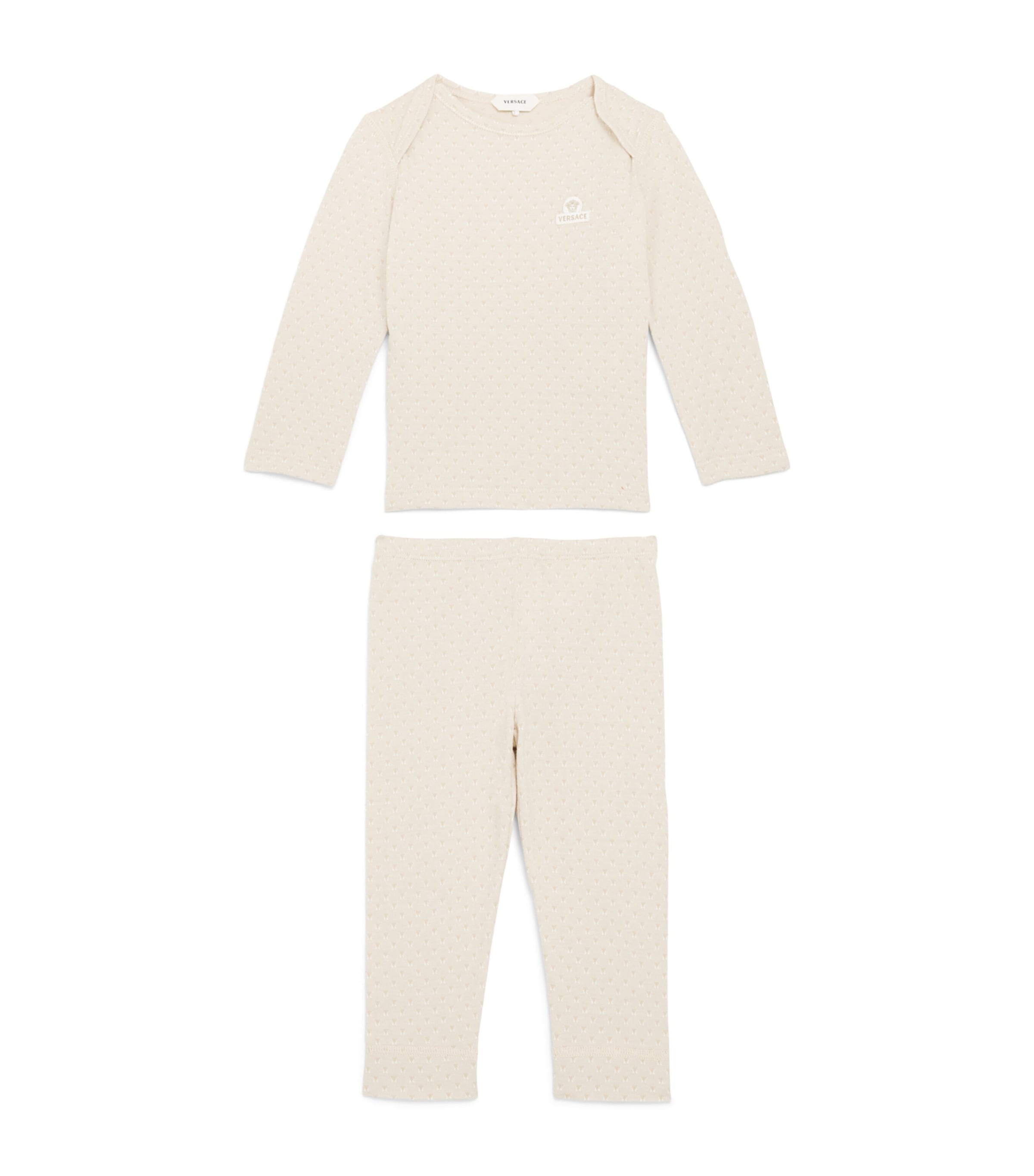 Versace Kids Cotton Jacquard Pyjama Set (1-18 Months) Image 1