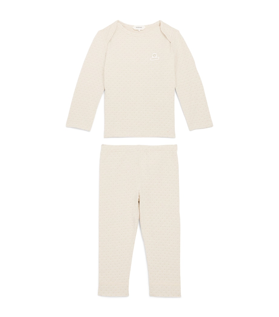 Versace Kids Cotton Jacquard Pyjama Set (1-18 Months) Image 1