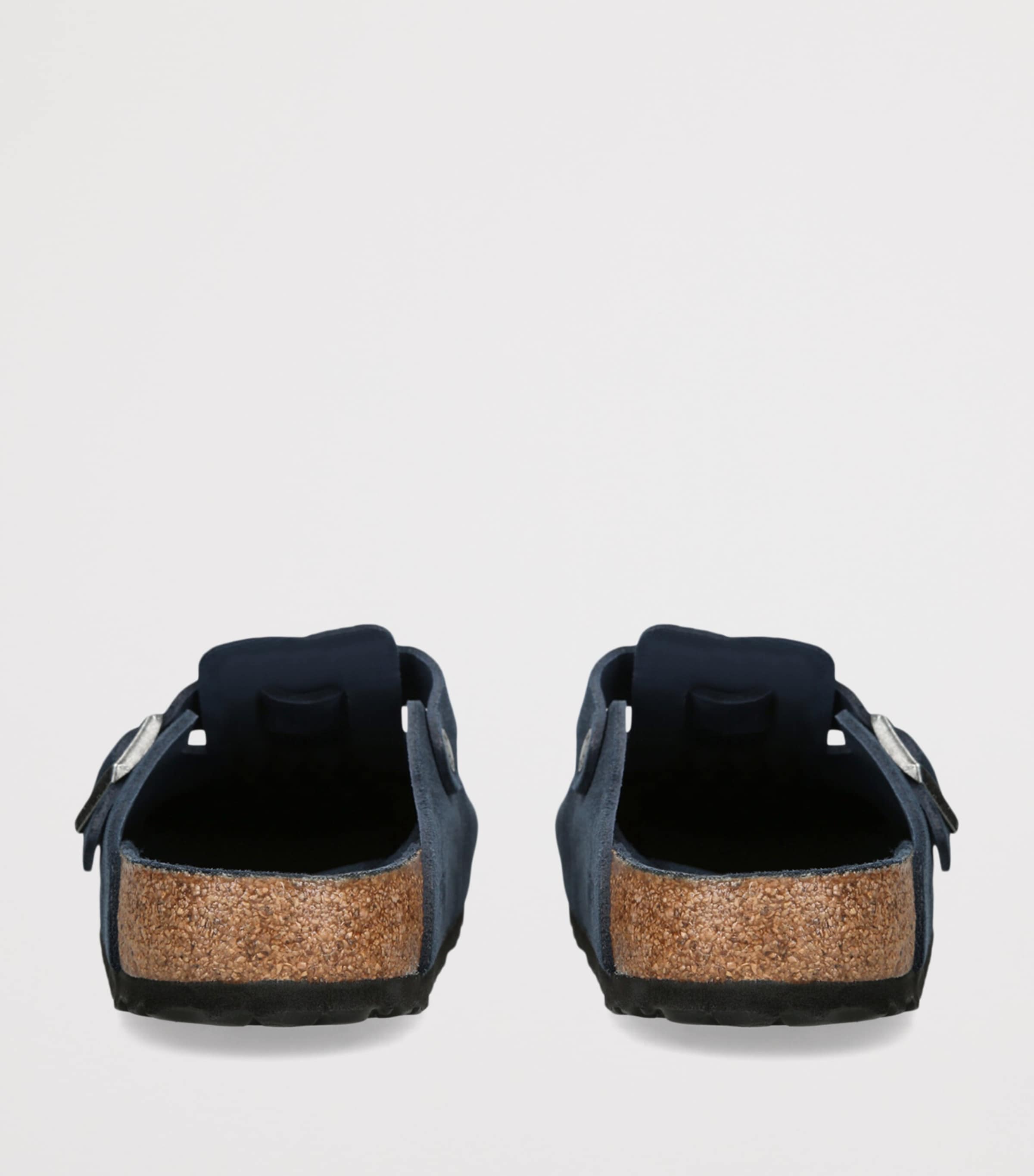 Birkenstock Suede Boston Clogs Navy Image 2
