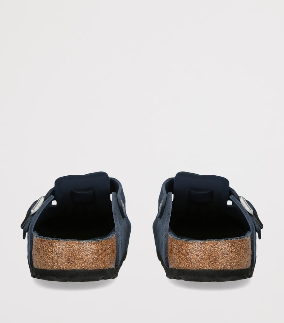 Birkenstock Suede Boston Clogs Navy Image 2